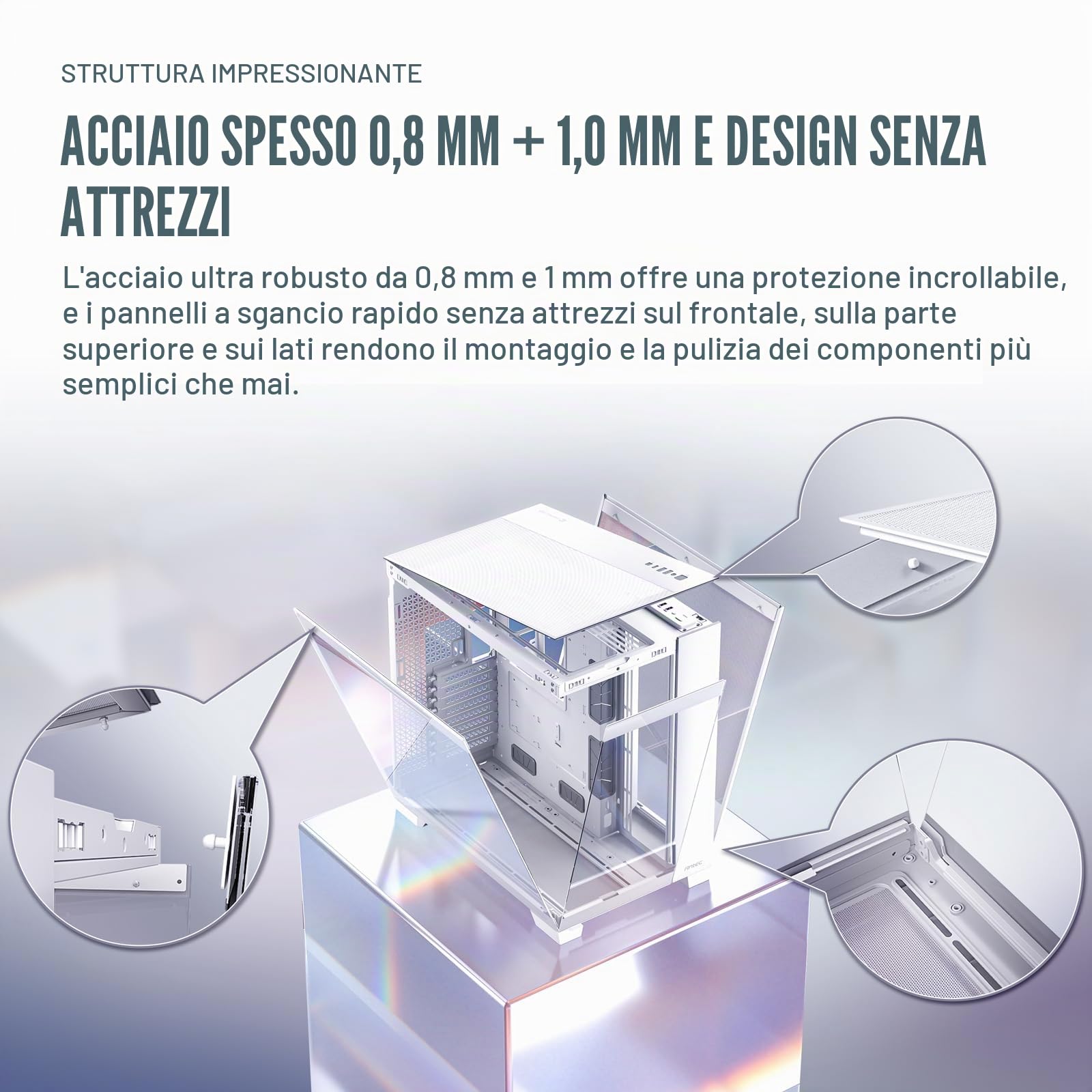 Antec Constellation Series C8 - Ft - E-Atx - Seitenteil Mit Fenster (geh?rtetes Glas) - Keine Spannungsversorgung (atx) - Wei? - Usb/audio (0-761345-