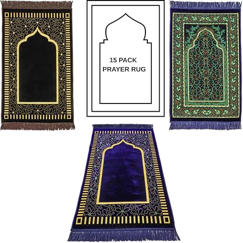 Miniatura 33 de Alfombra de oración musulmana, alfombra de oración islámica fina de felpa suave, Janamaz, Sajada, alfombra de oración, regalo islámico, alfombra de