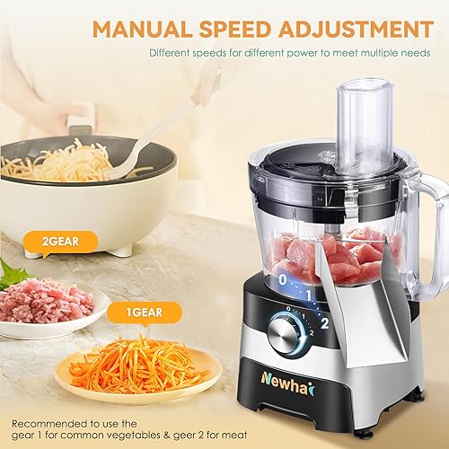 Miniatura 5 de Newhai 5 en 1 Picador comercial de verduras procesador de alimentos Dicer eléctrico rebanador triturador de cebolla primavera cortador circular