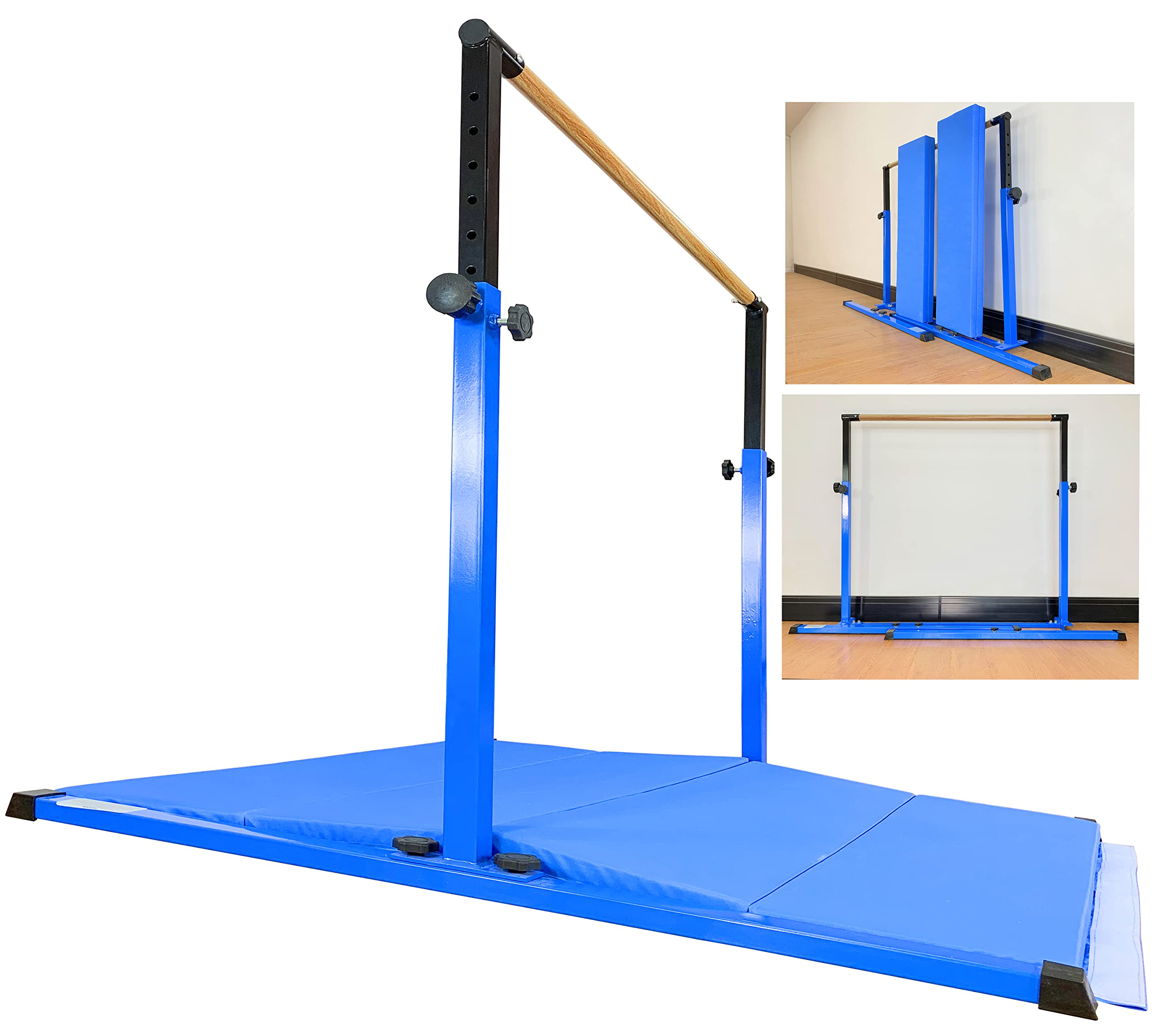 MARFULA 4FT/5FT Gymnastic Bar Set Gymnastics Horizontal Bar Gymnastics Kip Bar for Kids Home Use