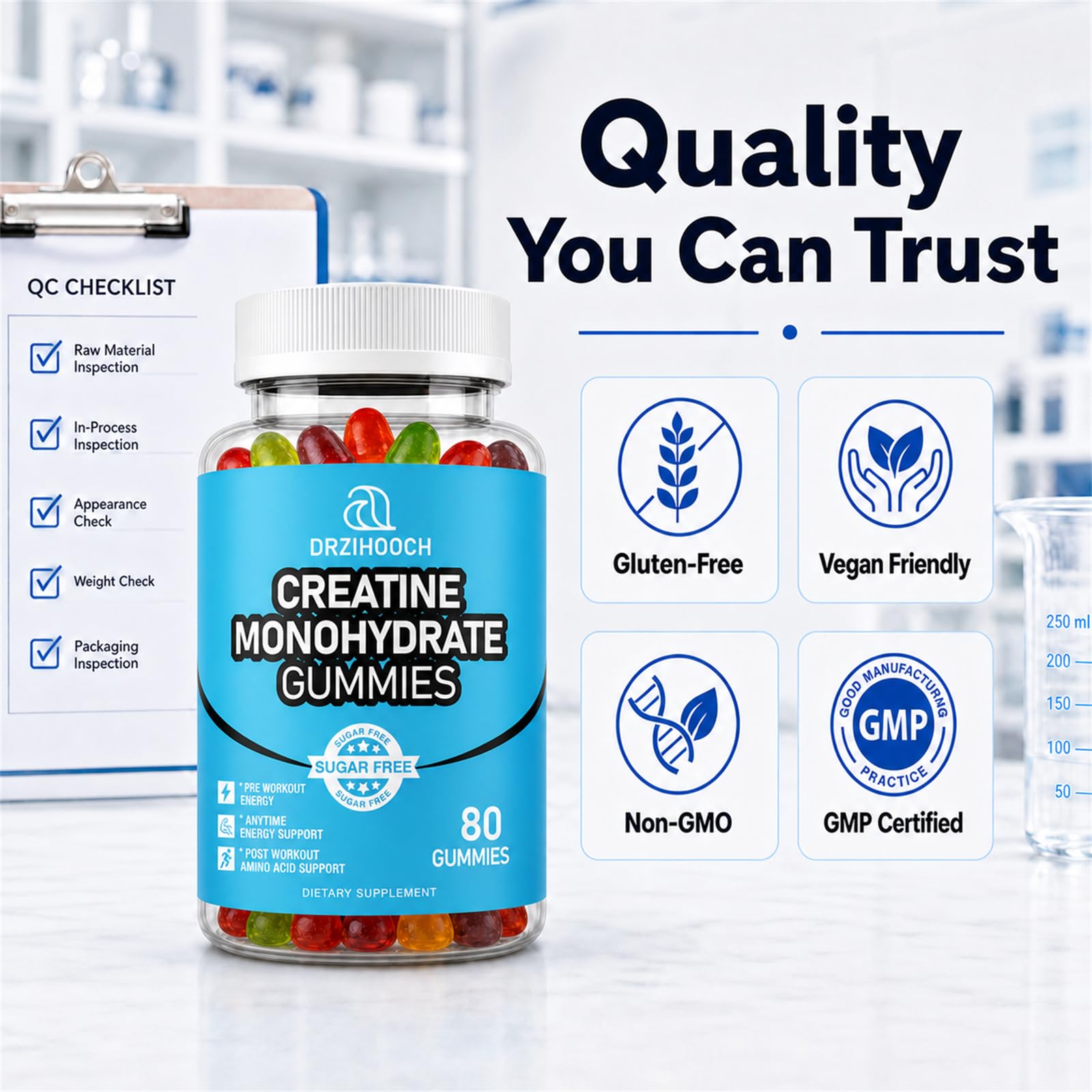 Creatine Gummies for Women & Men - Creatine Monohydrate Gummies Tasty Chewable Supplement, Muscle Support & Energy Boost (Pack of 2) — Amazon image 5