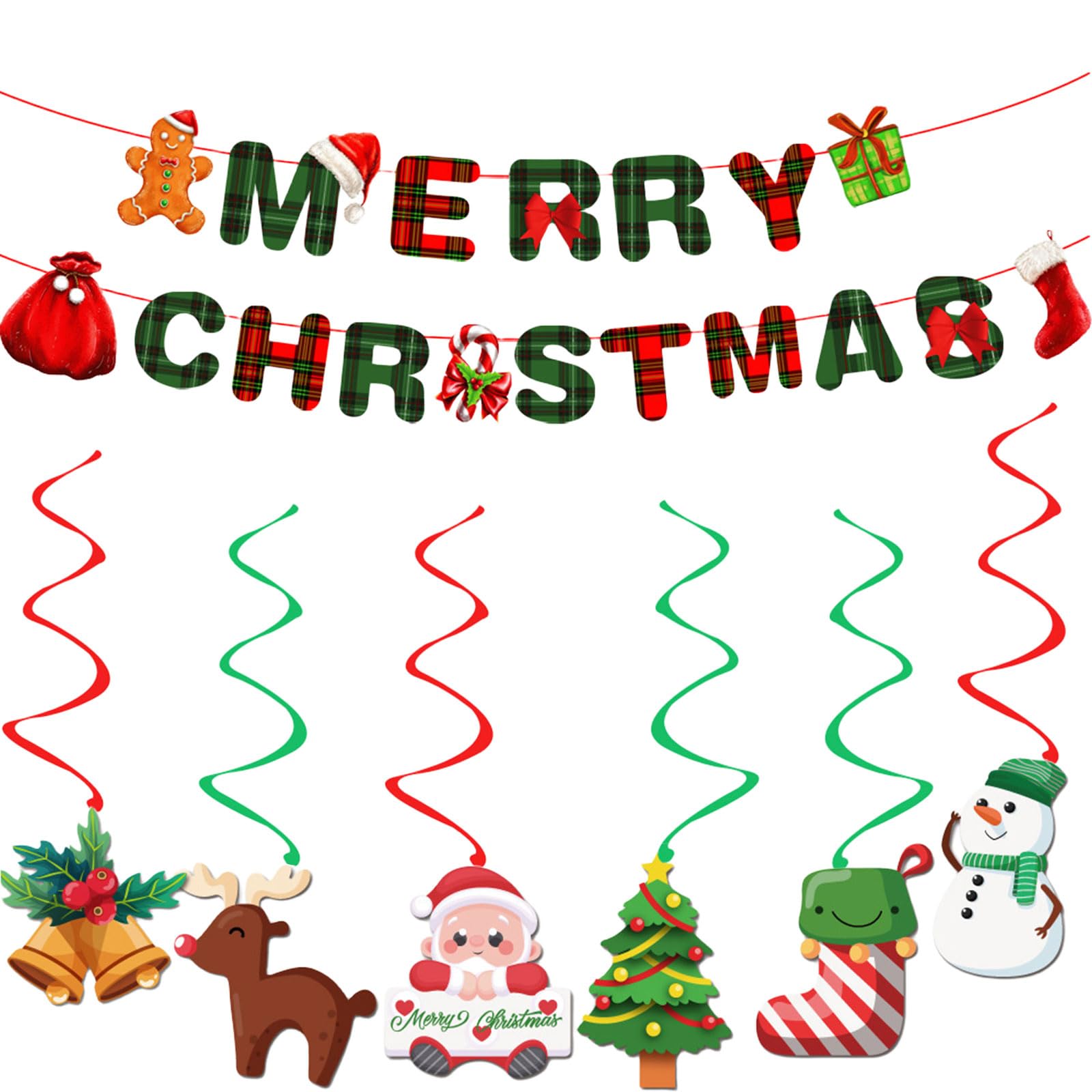 KONTONTY 1 セット クリスマススパイラルオーナメント カード Amazon | アウトレット/ミニ クリスマスカード 飾り/クリスマス