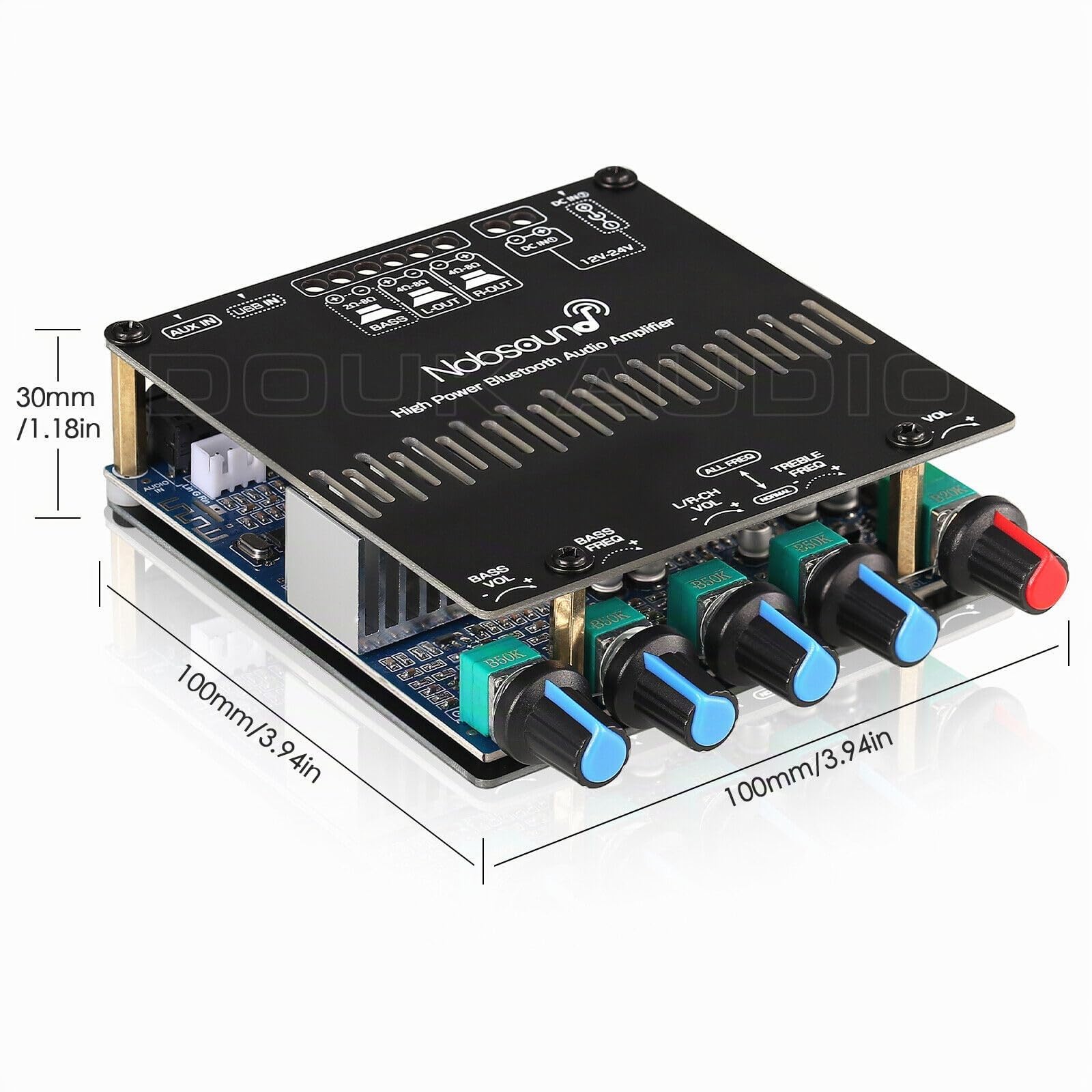 Nobsound - HiFi 2.1 - Amplificateur de puissance classe D - Avec canaux Bluetooth 5.0