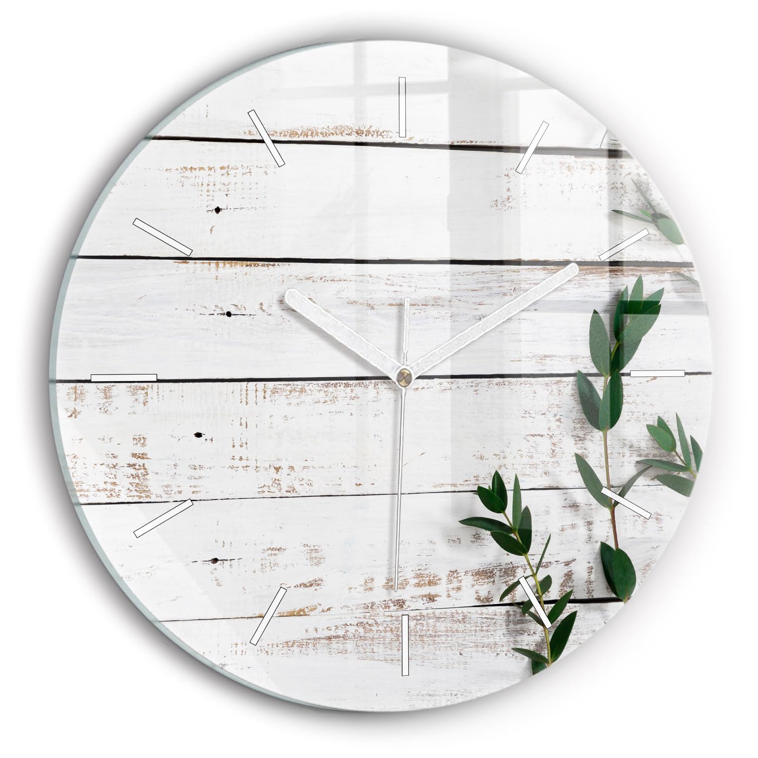 Horloge en verre mécanique silencieux Wallfluent pour un calme absolu
