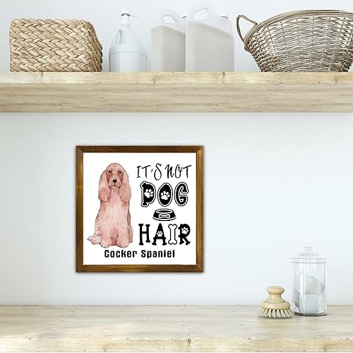 Vista 125 de Letrero de madera con texto en inglés «It's Not Dog Hair» («It's Not Dog Hair» American Bully Dog Dog), regalo decorativo para la pared del hogar
