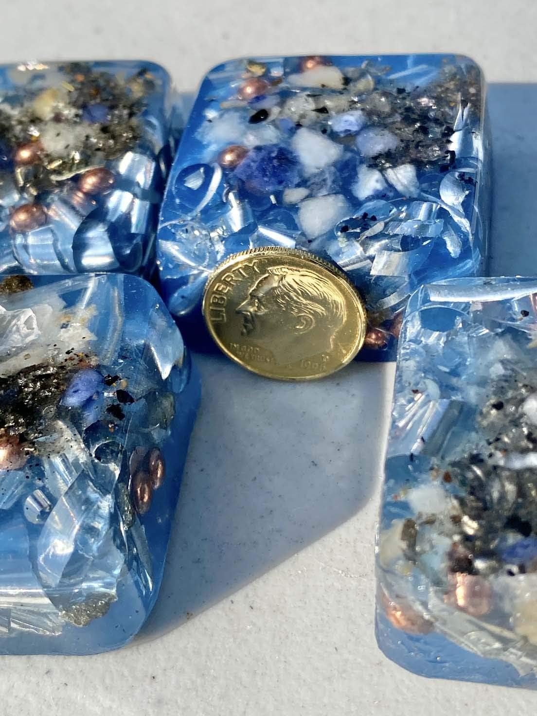 16 Mini Cube Tower Busters Light Blue Orgone