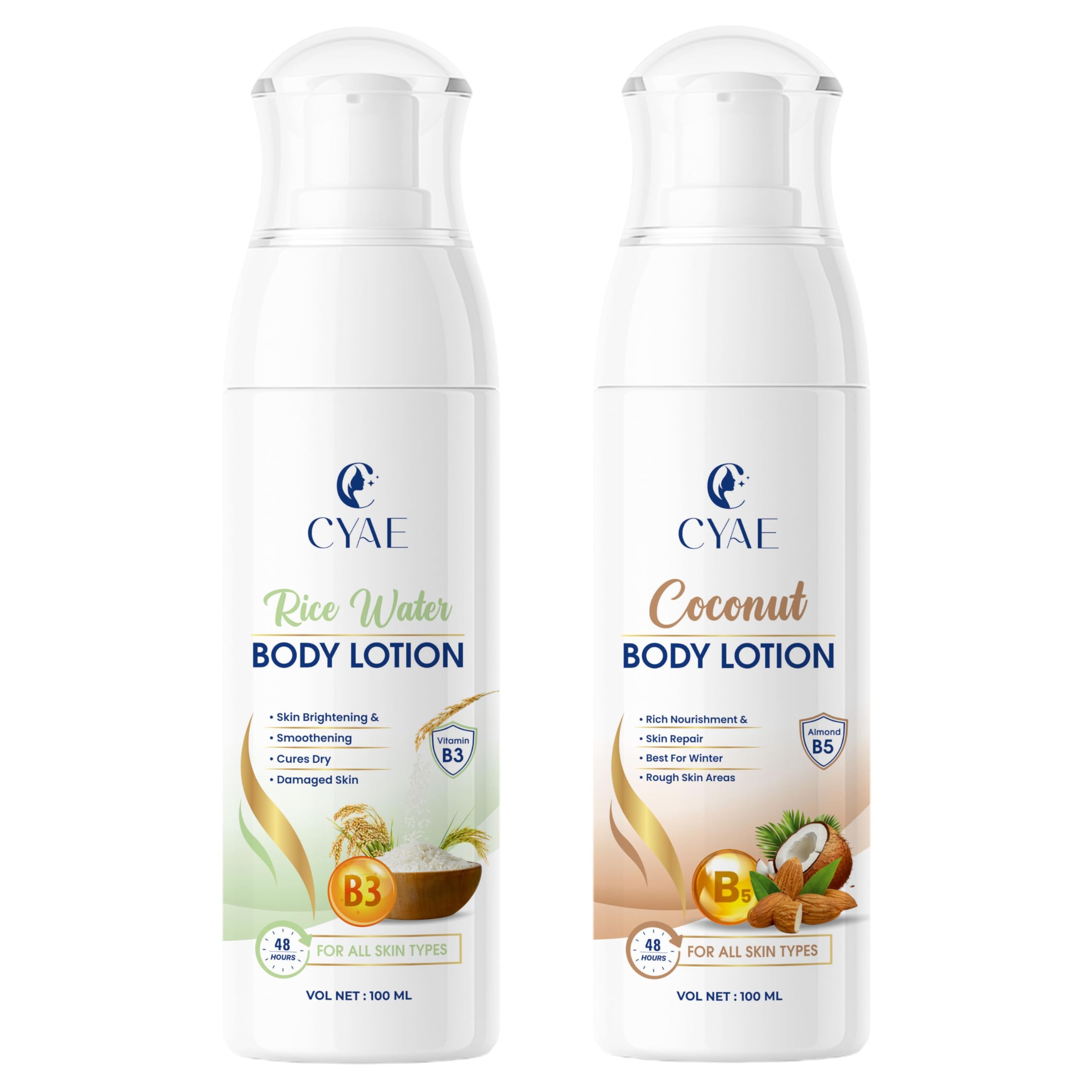 Cyae Rice Water & Coconut Almond Body Lotion Combo Pack | Deep Moisturizing & Nourishing Lotion for Dry Skin | Daily Body Care for Men & Women-image-21