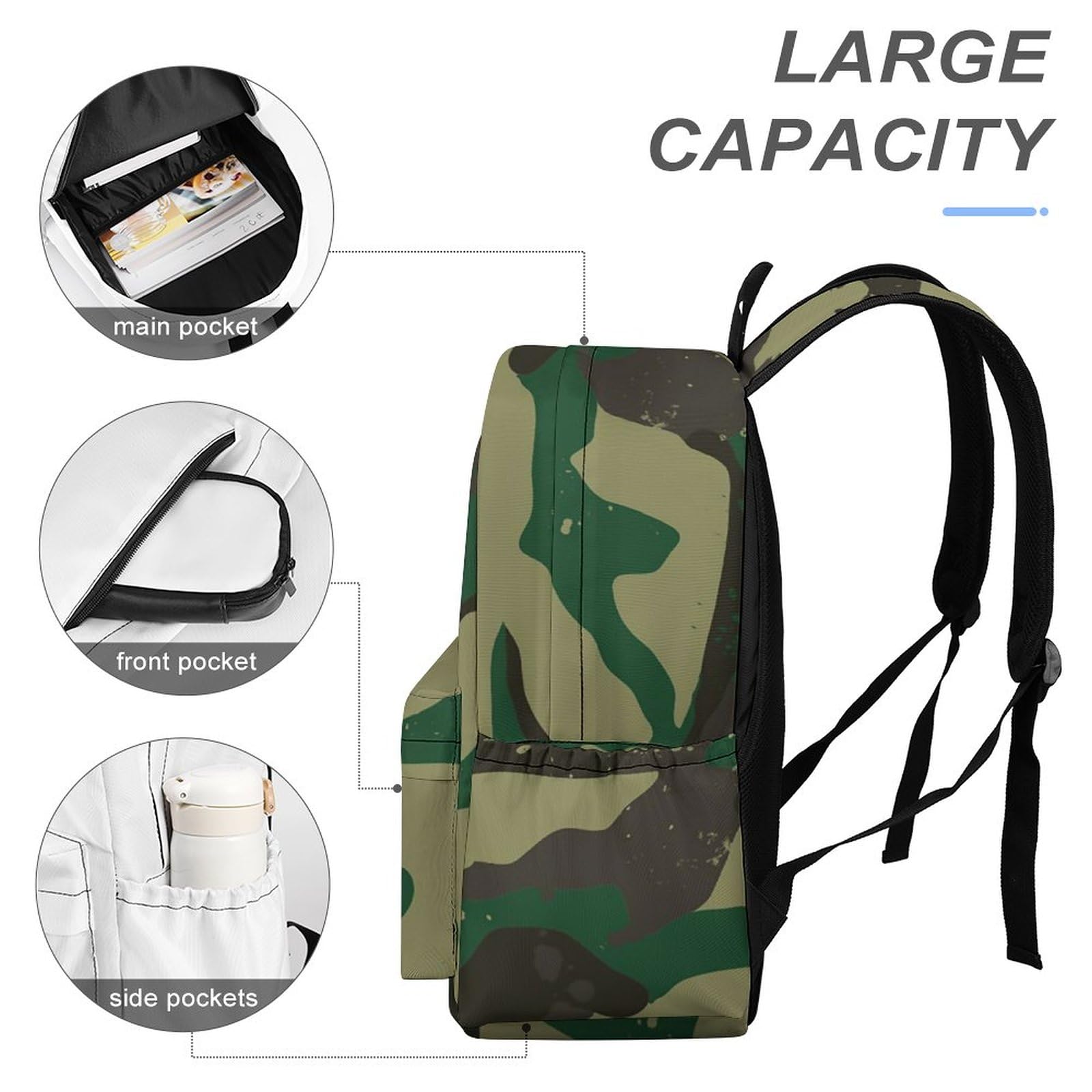 Amazon.co.jp: リュック 迷彩柄 カモフラージュ (7) バックパック