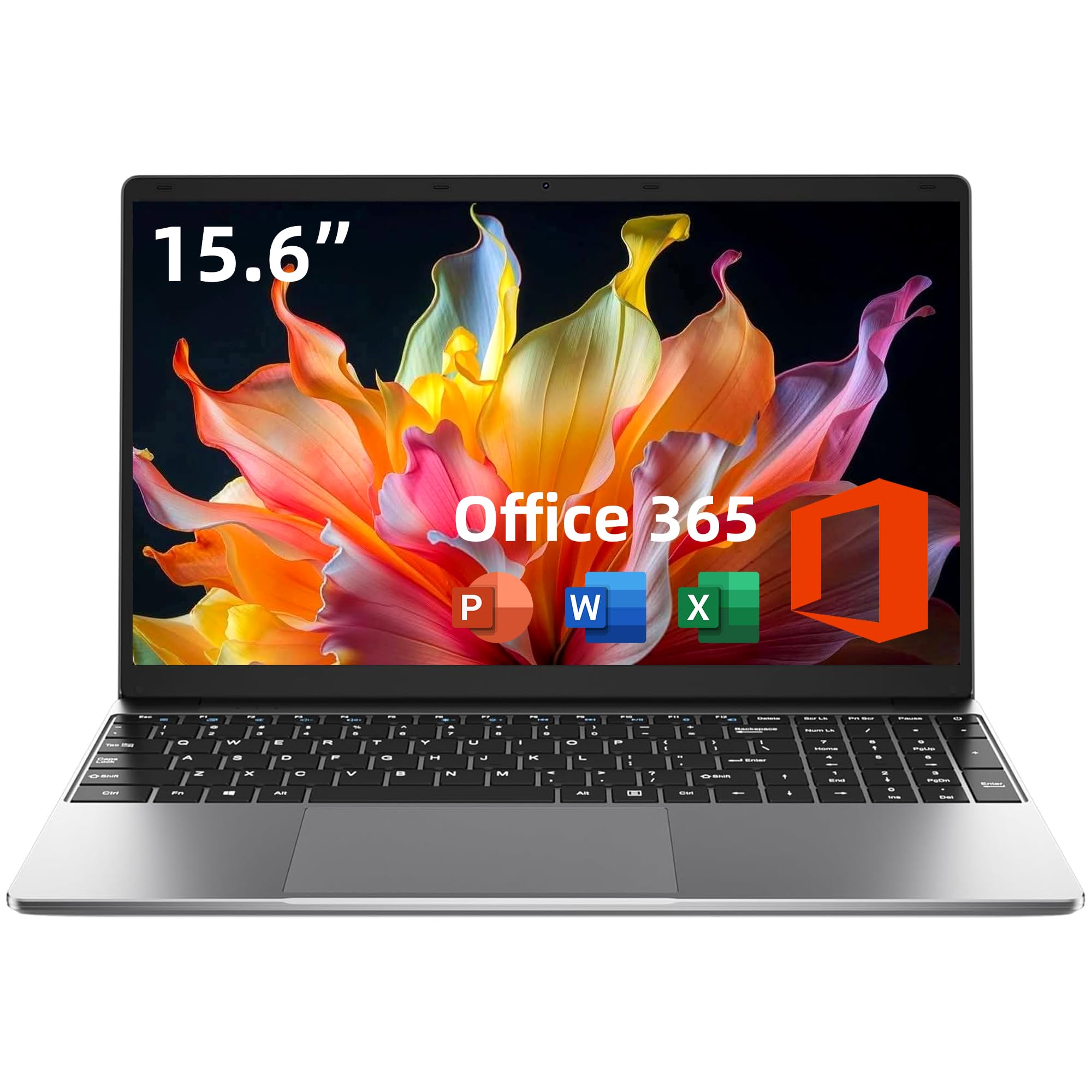 jumper 15.6 Inch Laptop with Office 365, 4GB RAM 128GB Storage Expandable 1TB, 5205U Processor, HD Display, Windows 11 Laptops Computer, BT4.2, Wi-Fi 5, Type-C, Numpad, for Business and Students.