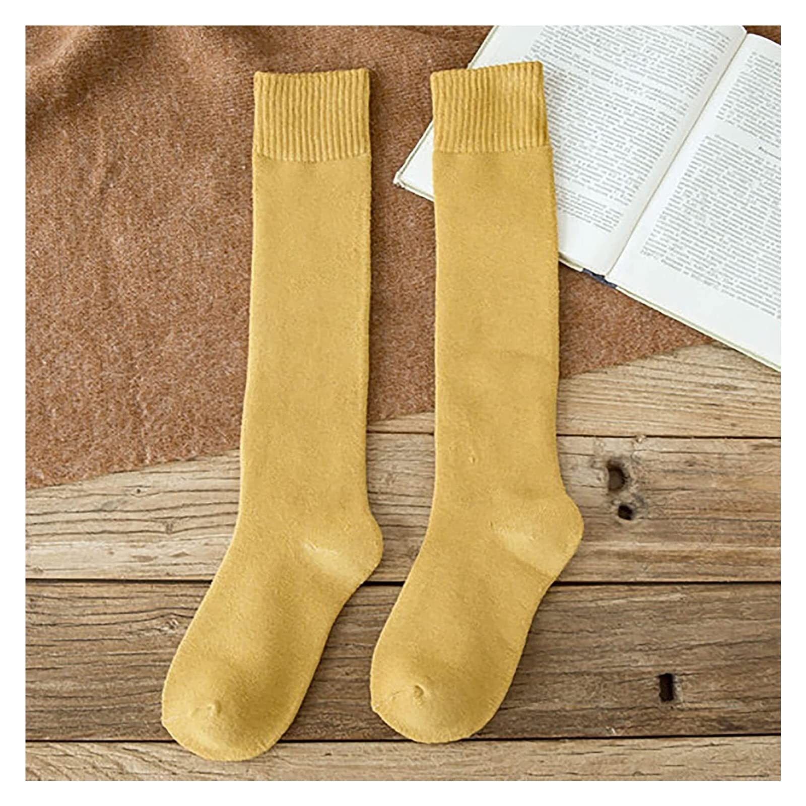 Wintersocken Bettsocken Modesocken Lange Oberschenkelstrümpfe, Overkneestrümpfe, Kniestrümpfe Frauen Mädchen Socken Warme Flauschige Socken