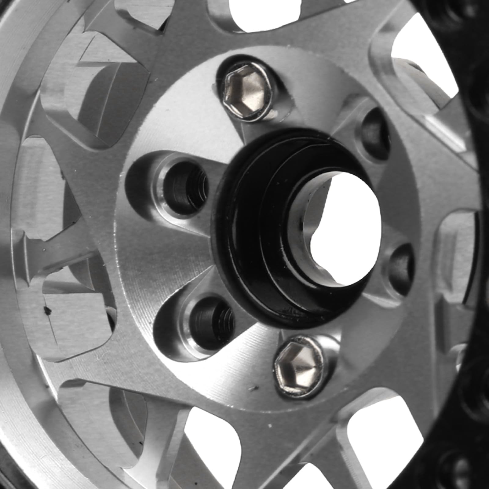 4 cerchi beadlock da 1,9 pollici per crawler RC, cerchi in lega di alluminio universali per Axial SCX10, SCX10 II, SCX10 III e GEN8, upgrade durevole e leggero per (Argento)