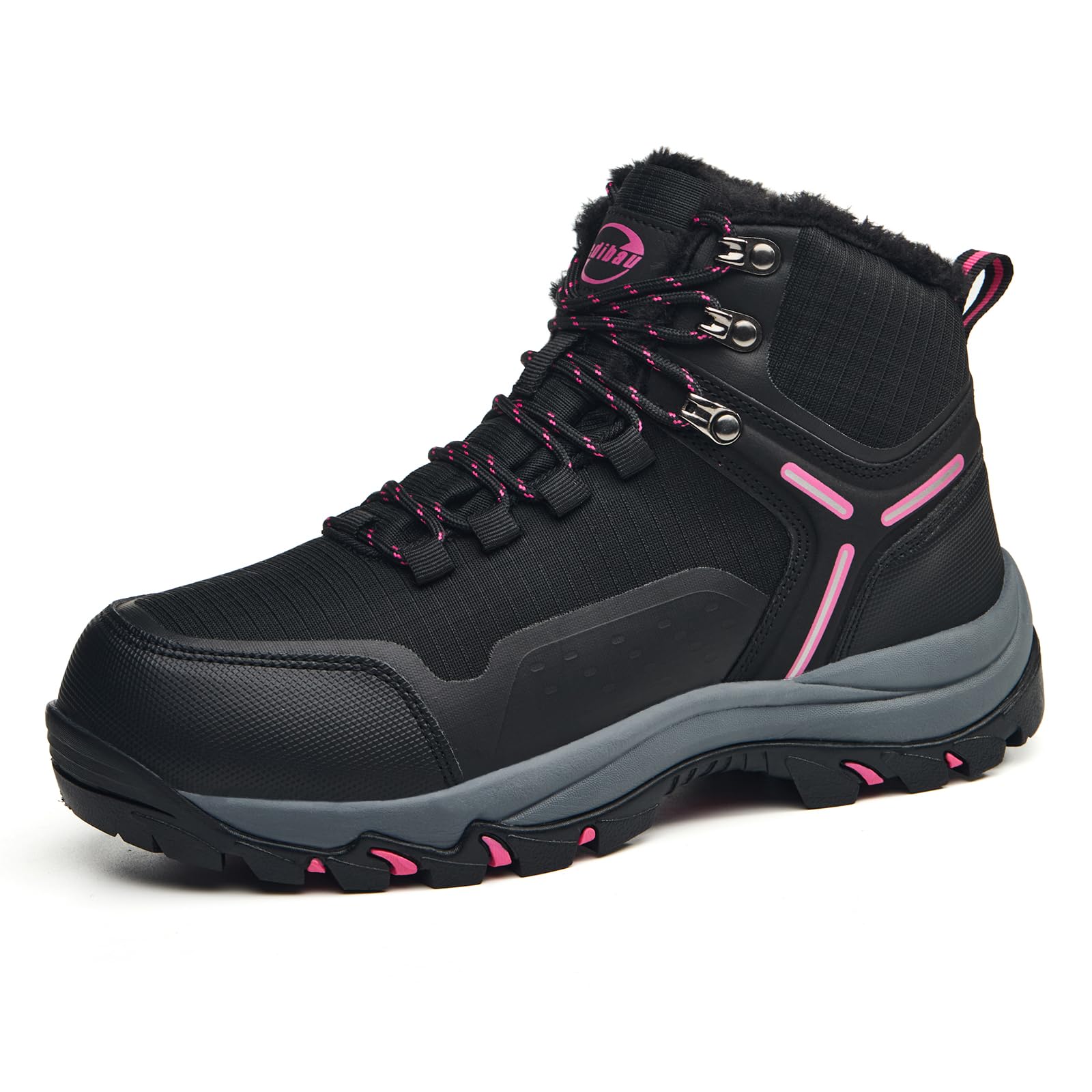Snow Boots for Women Waterproof Ankle Booties Winter Hiking Boot Durable Warm Fur Lined Boot Non-Slip Warm Climbing