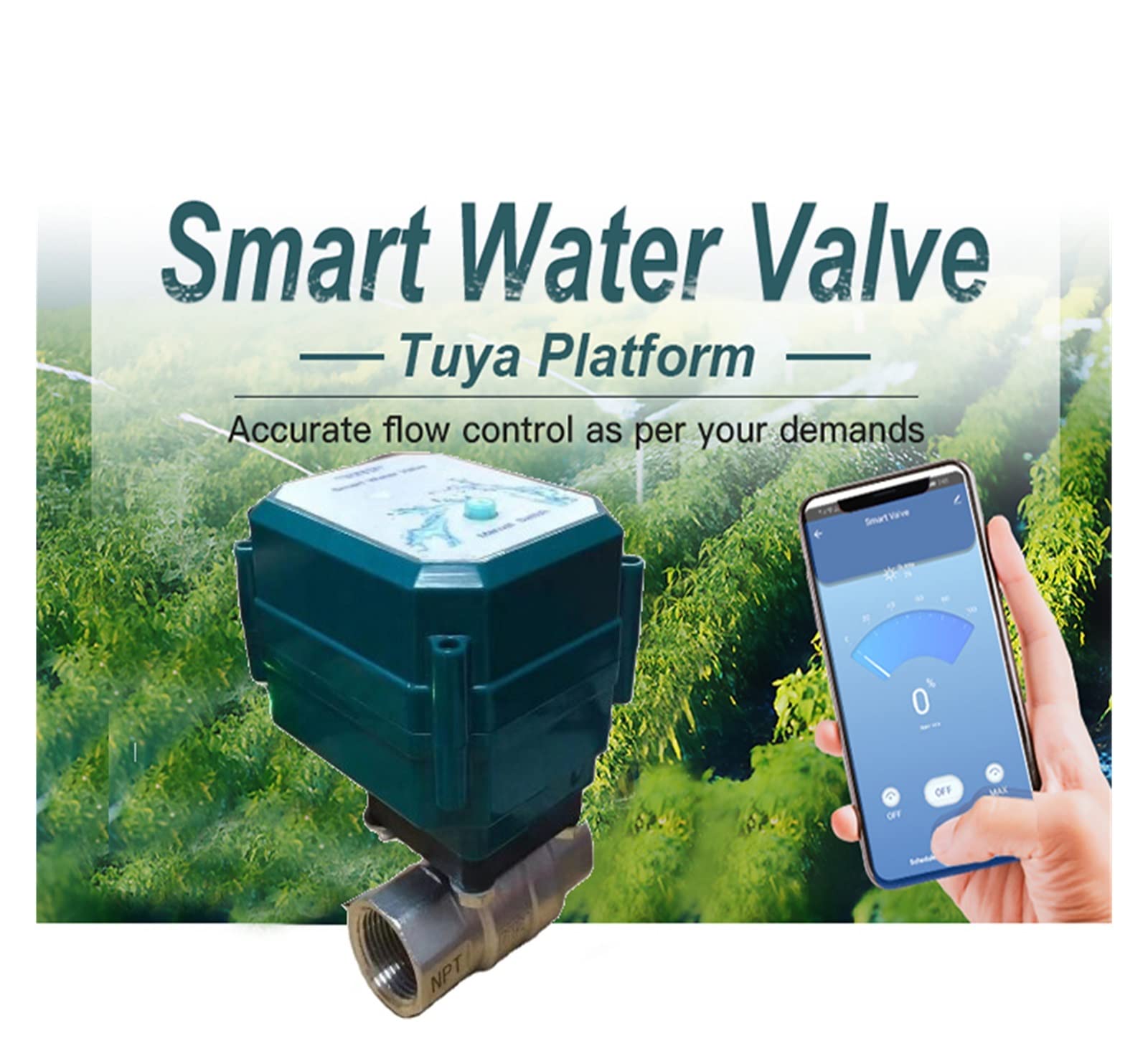 resistere ad alta pressione e temperatura estremi Smart Water Valve 5V wifi con spegnimento automatico valvole di controllo del flusso motorizzate in acciaio inossidabile ( Specification : DN15 )