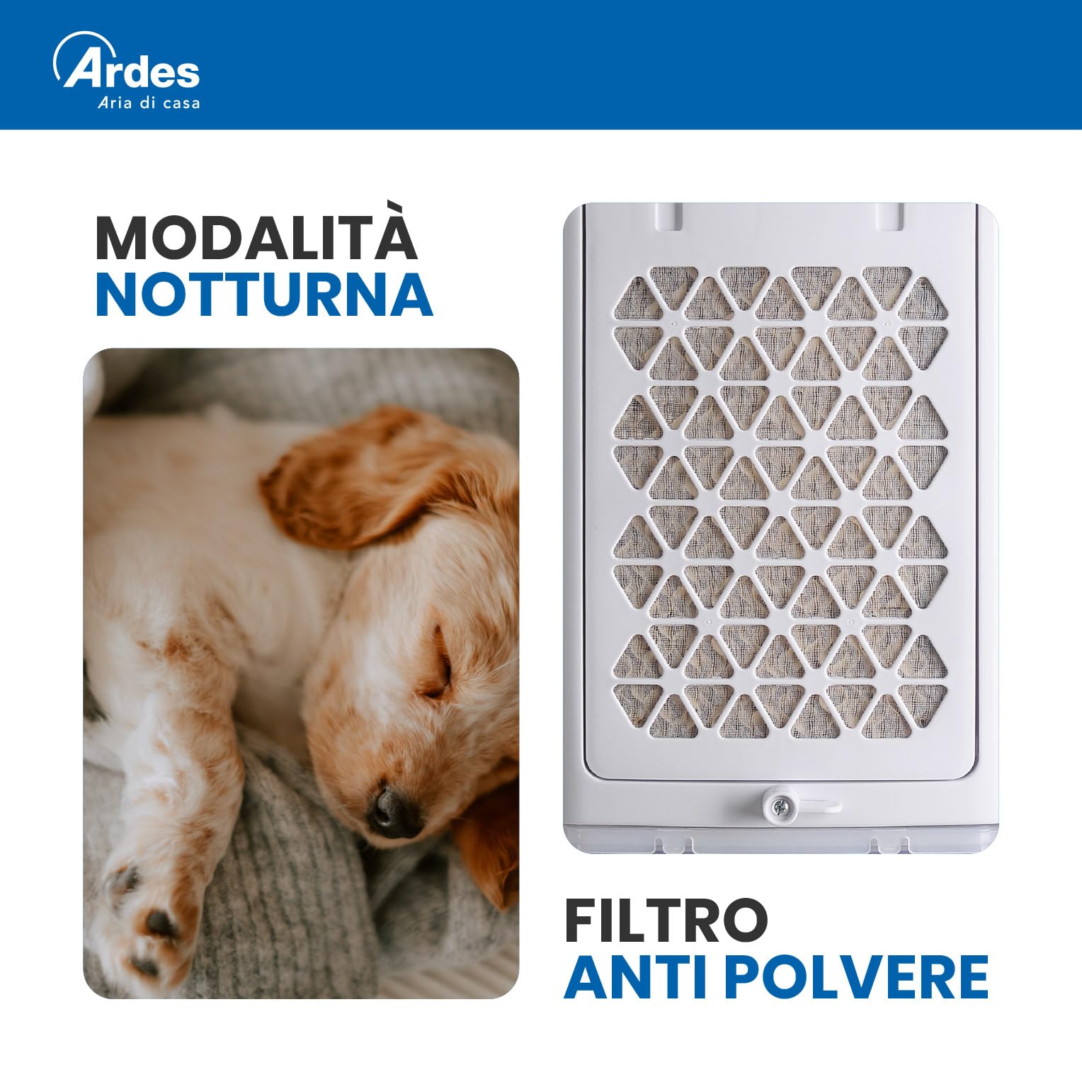 ARDES - AR5R06D Refroidisseur par évaporation compact et puissant avec débit d'air à 3 vitesses Oscillation automatique Minuterie Télécommande et filtre à poussière Blanc