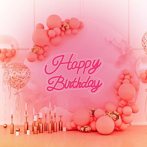 Letrero LED de neón de 16 pulgadas regulable para decoración de telón de fondo, reutilizable, para decoración de cumpleaños, para niños, niñas,