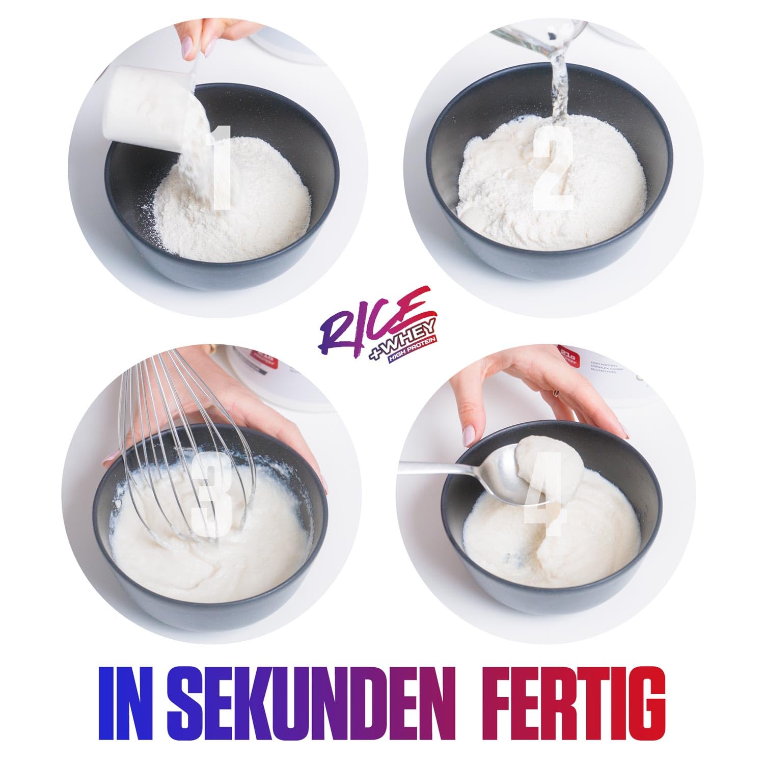 VAST RICE+WHEY – 900g – Instant Reispudding mit Whey Protein – Hoher Proteingehalt – Schnelle Zubereitung – Ideal als Frühstück oder Preworkout – Ohne Zuckerzusatz, glutenfrei (900g, Apple Pie)