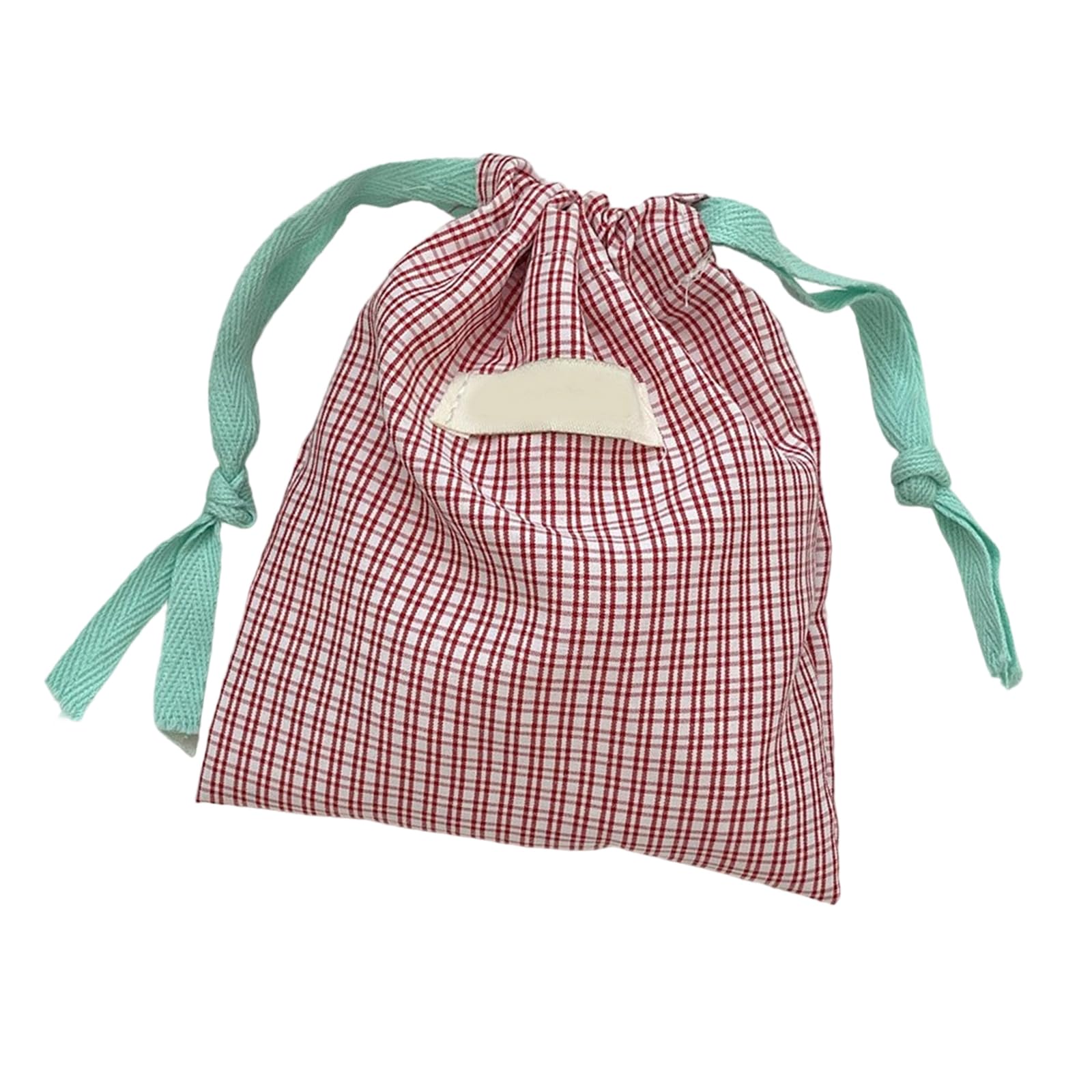 nuanzhiyuan Drawstring Makeup Bag Portable Cosmetic Bag Plaids Toiletry Bag Lipstick Storage Bag Travel Wash Bag Jewelry Organizers