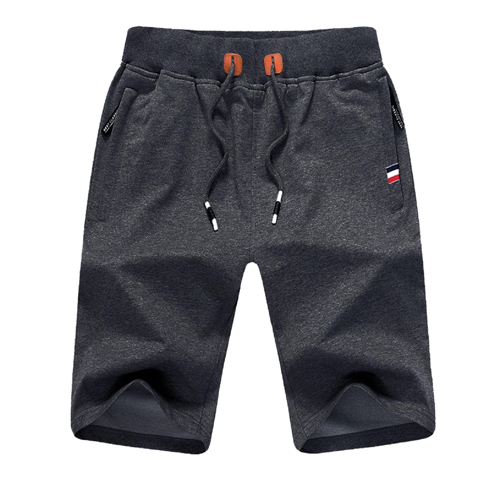 ZOXOZ Kurze Hosen Herren Shorts Sports Baumwolle Mit Reißverschluss Elastische Taille