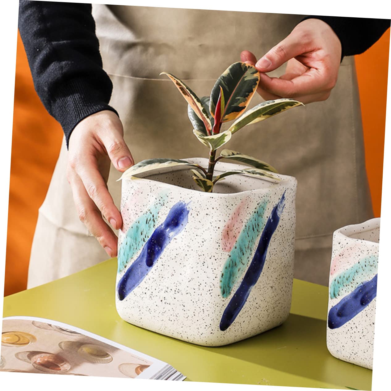 Dekorative Keramik Pflanzgefäße Handgefertigte Blumentöpfe Für Innen Und Außenbereich Für Sukkulenten Kräuter Und Blumen Stilvolle Raumdekoration Für Zuhause Und Büro