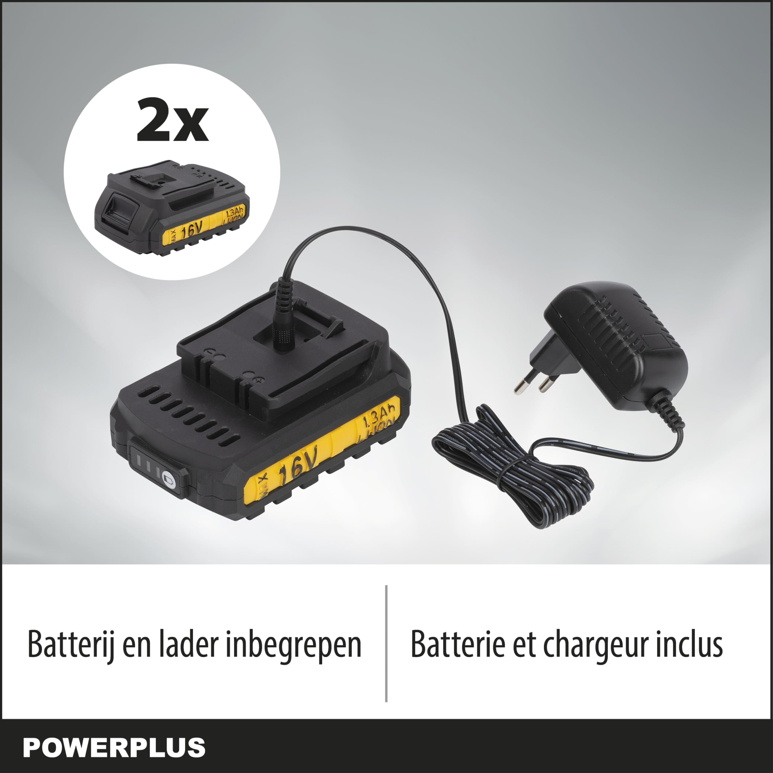 POWERPLUS POWX00425 - Taladro/atornillador 16 V agli ioni di litio 2 bat