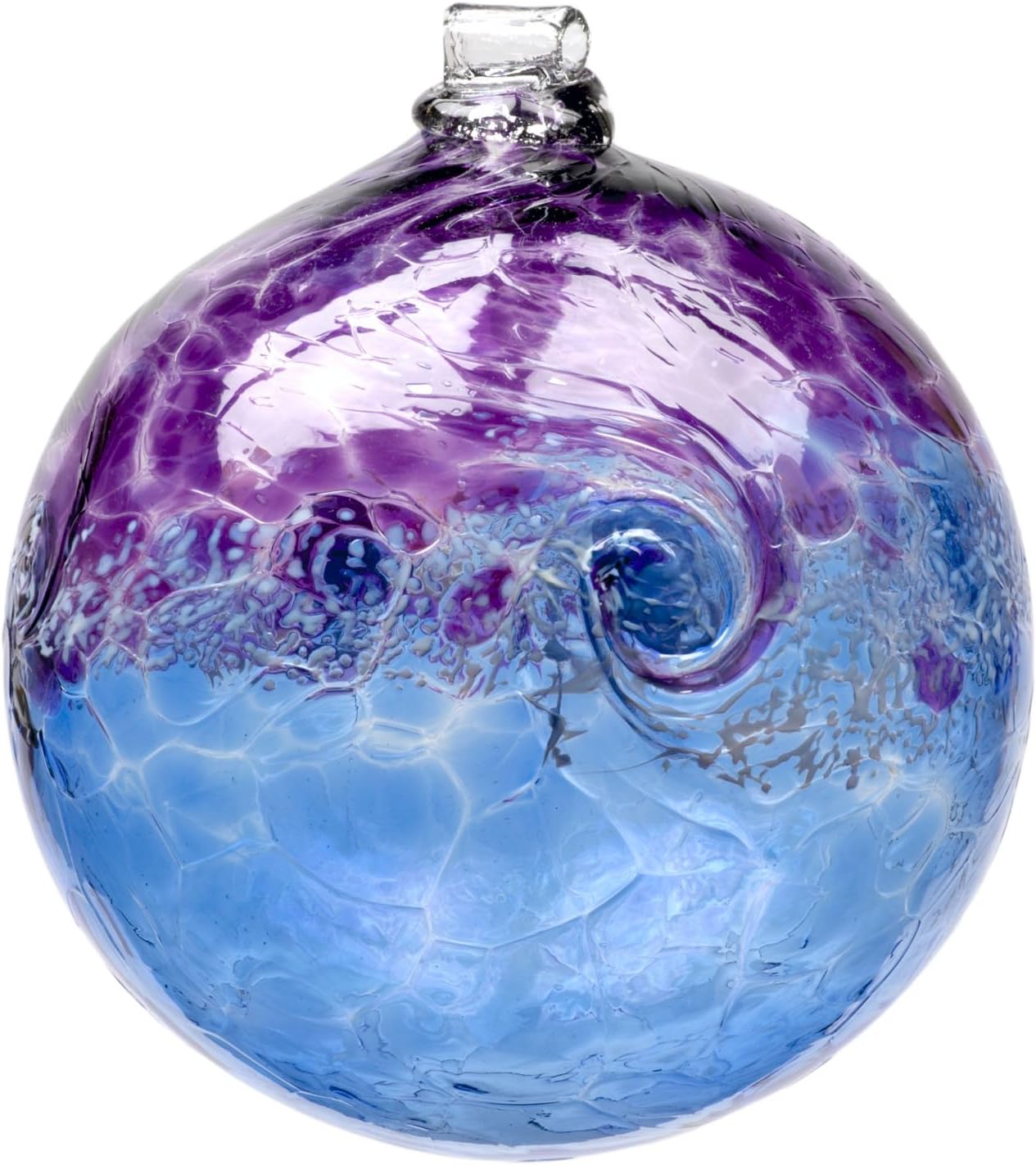 Kitras Art Glass 6" inch Desert Flower Colour Wave Orb