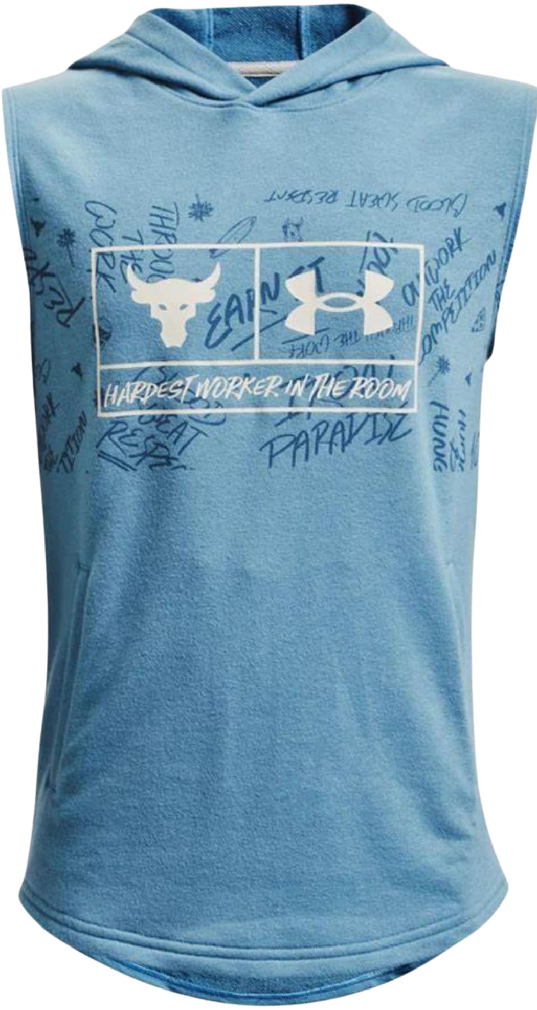 Under Armour Boys Mississippi/Stone Project Rock Sleeveless Terry Hoodie, S