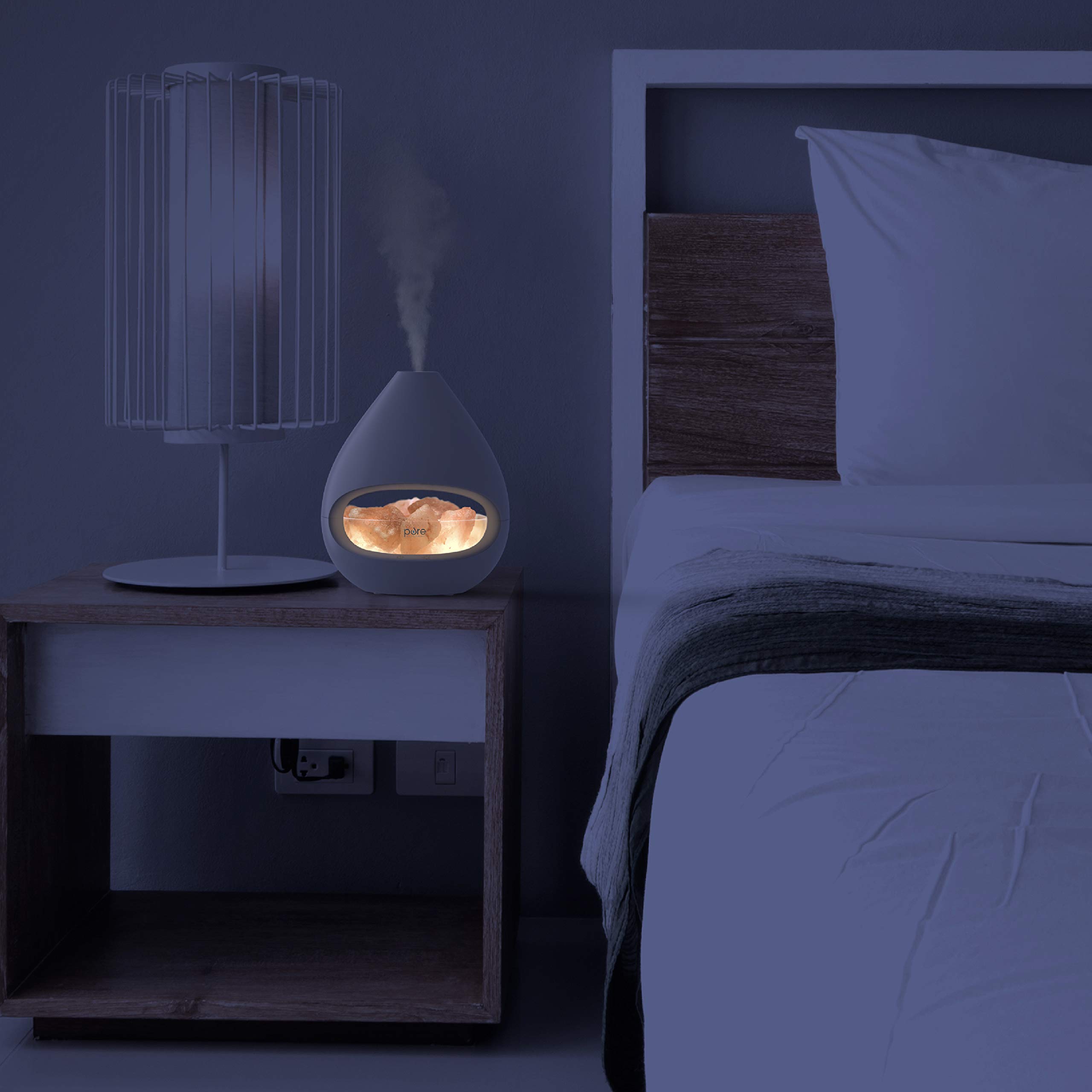 Pure Enrichment PureGlow Crystal Original 2in1 Himalayan Salt Lamp