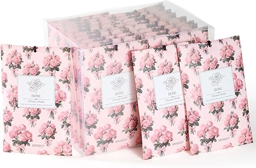 Miniatura 26 de MYARO Paquete de 12 sobres perfumados de sándalo para cajón, armario y espacios pequeños, bolsas de ambientador, eliminador de olores para ropa