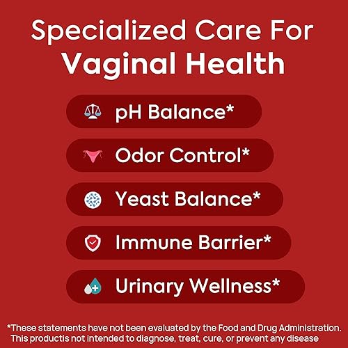 Miniatura 2 de Probióticos vaginales para mujeres, equilibrio de pH, olor vaginal saludable, flora vaginal, apoyo inmunológico, equilibrio de levadura, humedad,