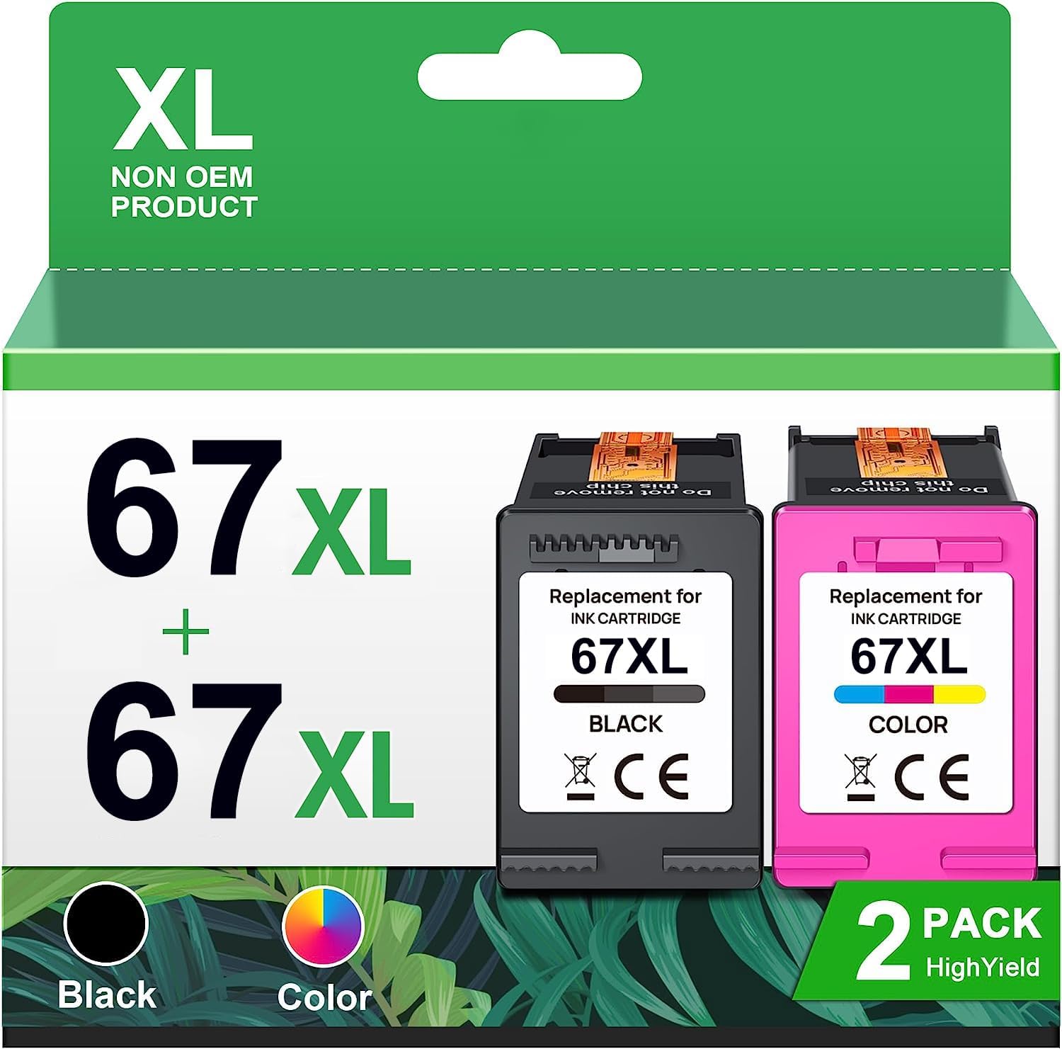 Printer Ink 67XL 67 XXL Replacement for HP 67XL Ink