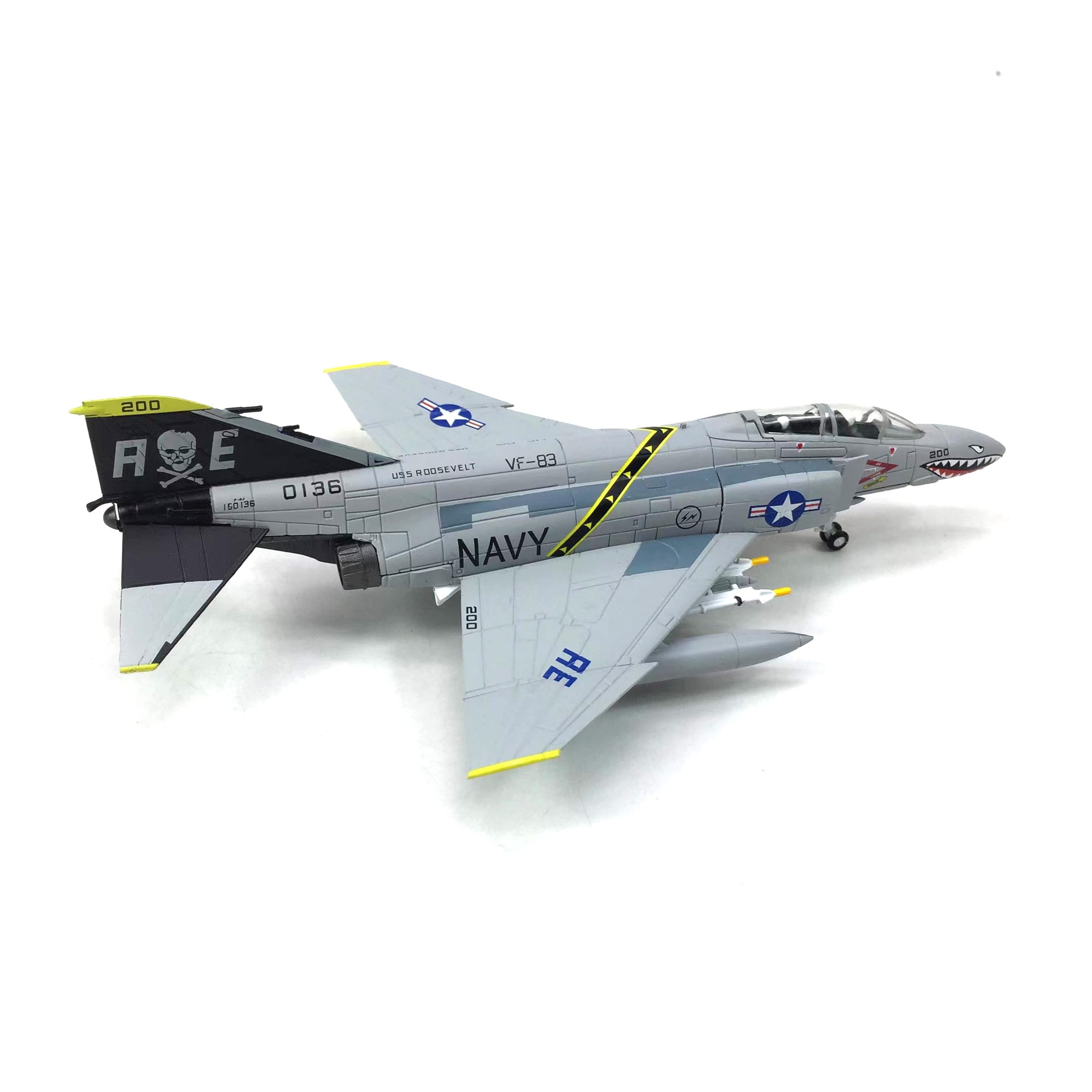 Enatuhter 1/100 F-4 Ghost Fighter PhantomⅡ aereo da attacco bombardiere bandiera pirata US Carrier nave da guerra modello di aereo da uomo