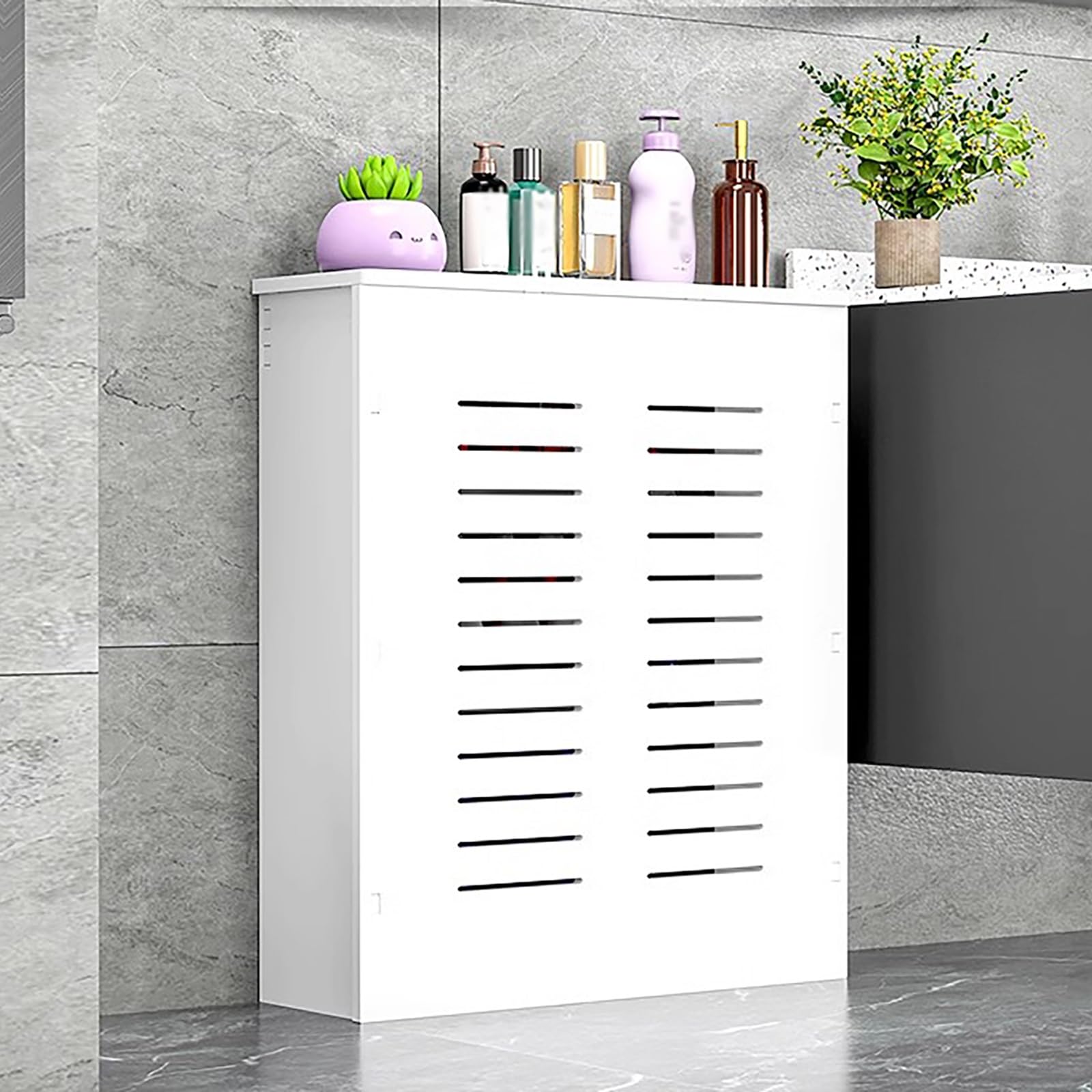 Generico Copritermosifone Decorativo per la casa - Armadio di Sicurezza ventilato per Soggiorno, Camera da Letto e corridoio, Facile da installare, Protegge i Tubi (60x70x20 cm/23,62x27,56x7,87 polli