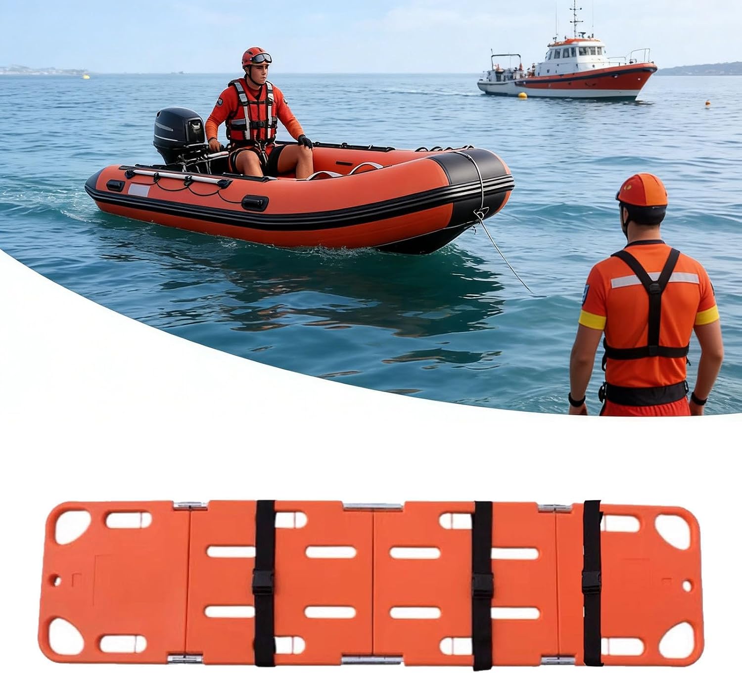 High Buoyancy Floating Stretcher - Foldable PE Life Board, Spine Backboard for Lifeguards & Water Emerncies, tial Pool Safe Equint