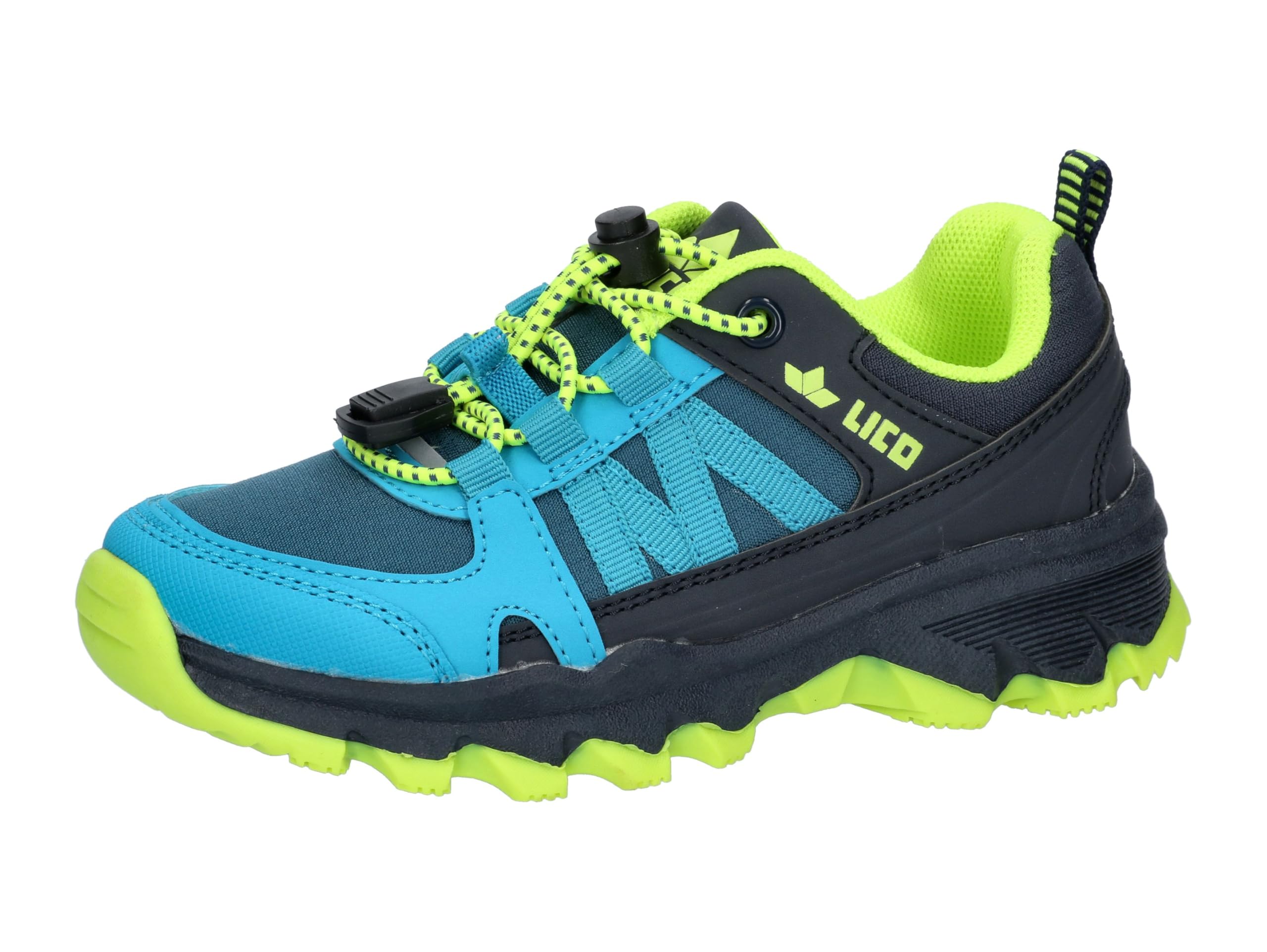 Lico Unisex Kid's Romsey Trekking Shoes, Petrol Marine Lemon, 1.5 UK Child