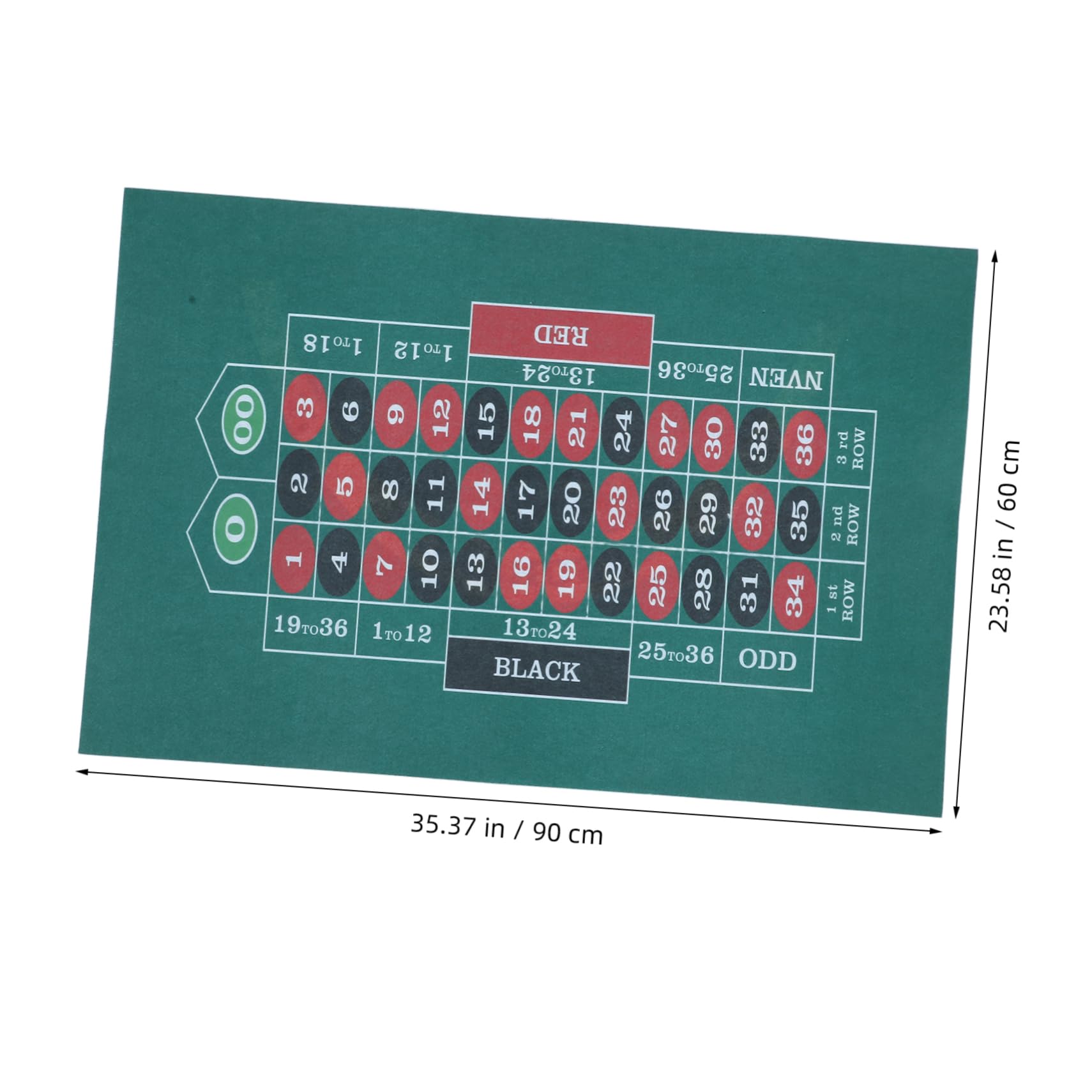 HOLIDYOYO Double-Sided Felt Poker Game Table Mat Waterproof Foldable Comfortable Tabletop Rug for Night Home Gatherings