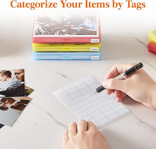 Miniatura 7 de Lifewit Caja de almacenamiento de fotos de 4 x 6 pulgadas, 18 guardianes interiores de fotos, almacenamiento de cajas de fotos multicolor,