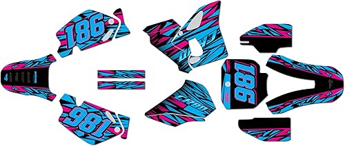 Miniatura 7 de Kalair GFX Kit de gráficos para Honda CR 80 (1998-2003) Serie Twitch Rojo 16 Mil - Adhesivos de moto Dirt Pit Bike Motocicleta, accesorios de