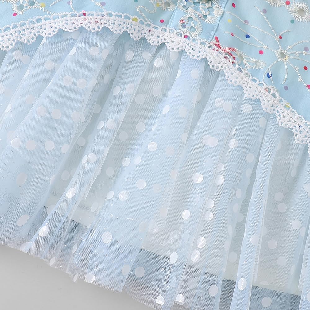 Hopscotch Floral Applique Ruffled Dress For Ages (5-6 Years) 2