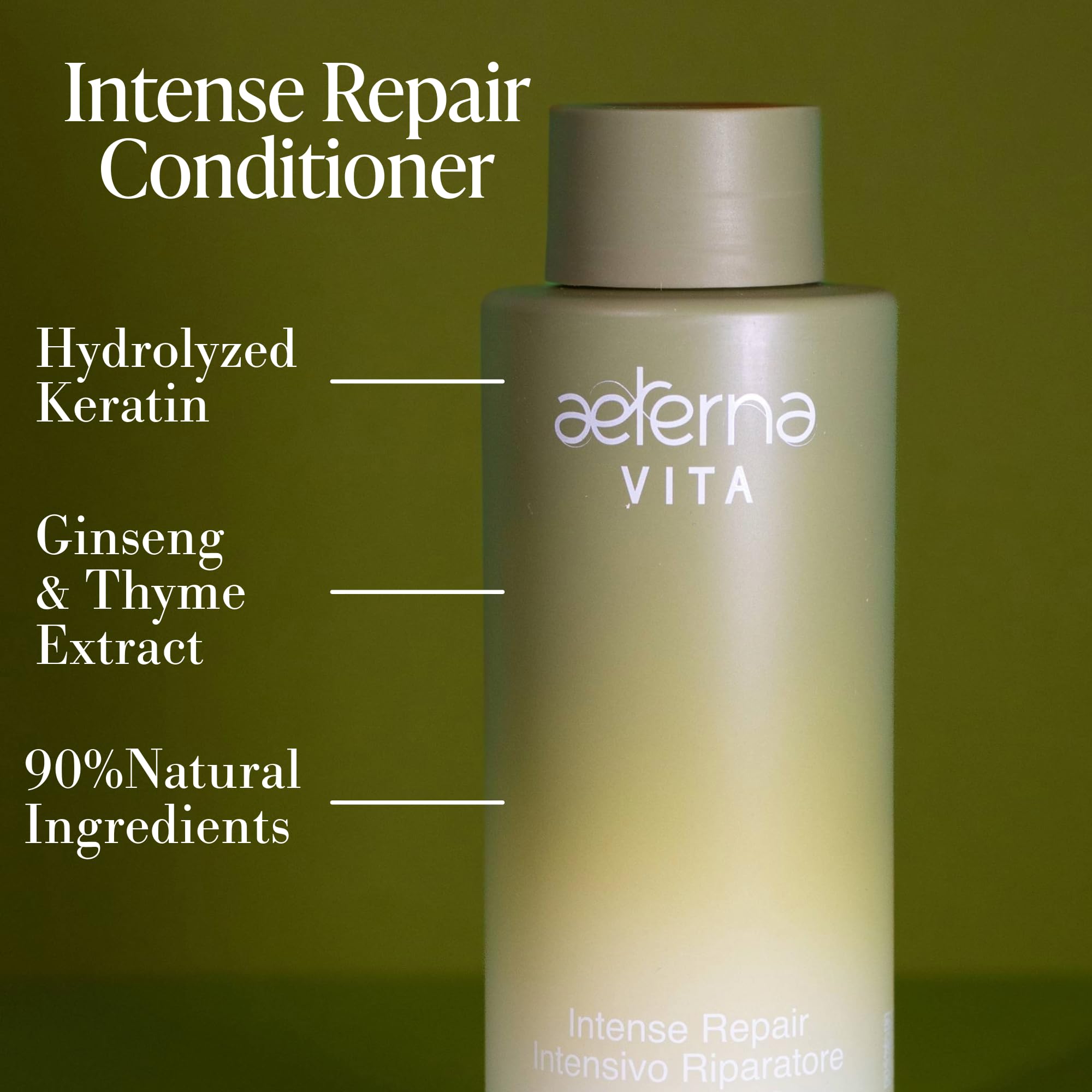 Aeterna Vita Acondicionador Natural Intenso para el Cabello Tomillo Ginseng Extracto de raíz de queratina para todo tipo de cabello