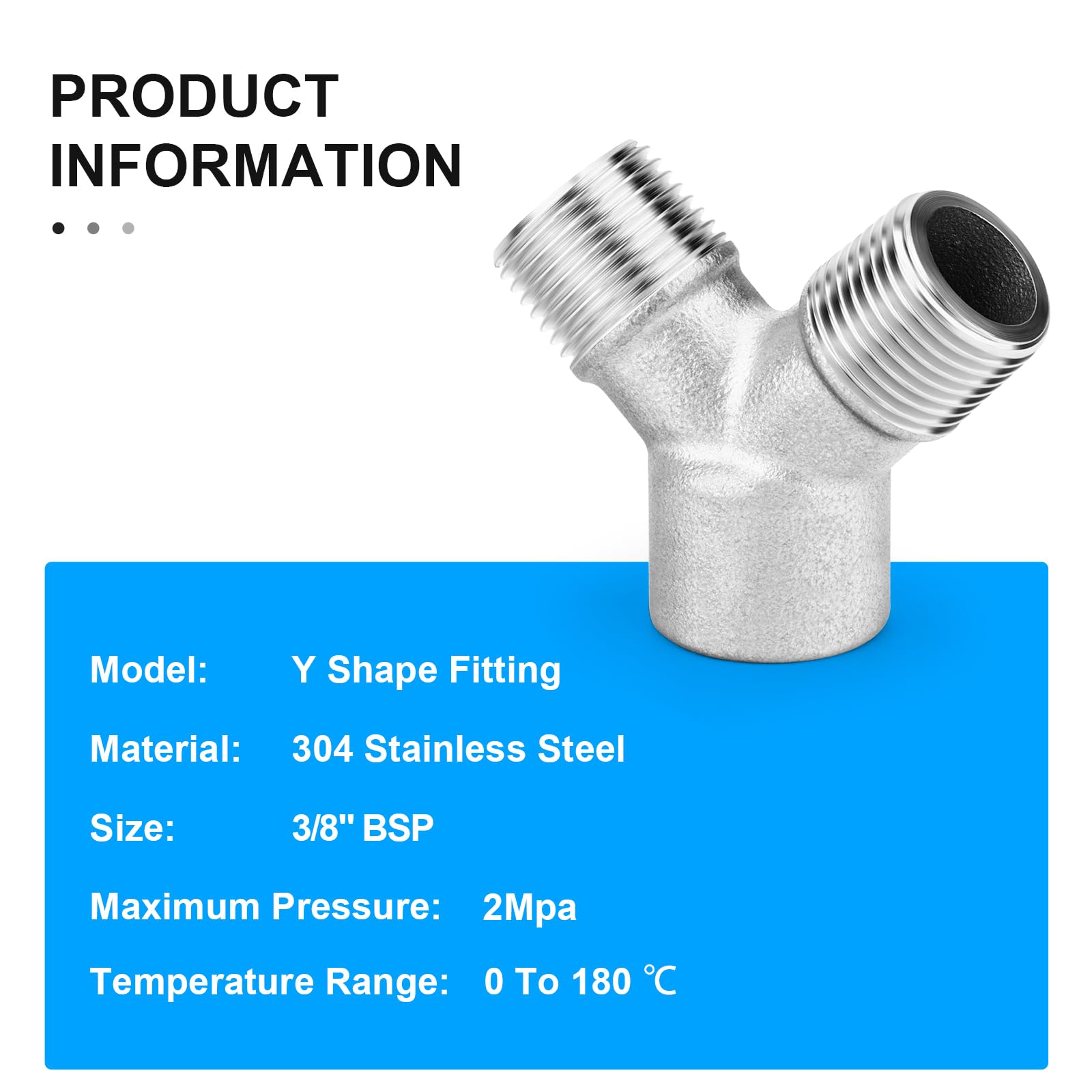 Raccord Union 3 Pièces Mâle Femelle En Inox 316L Avec écrou Octogonal