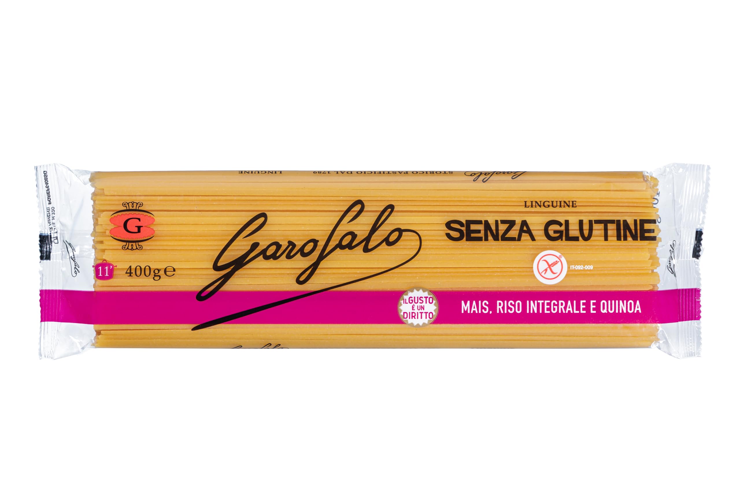 Garofalo Spaghetti e Linguine Senza Glutine,Glutenfreie Pasta aus Mais, Naturreis und Quinoa 20x 400gr + Italian Gourmet polpa 400g