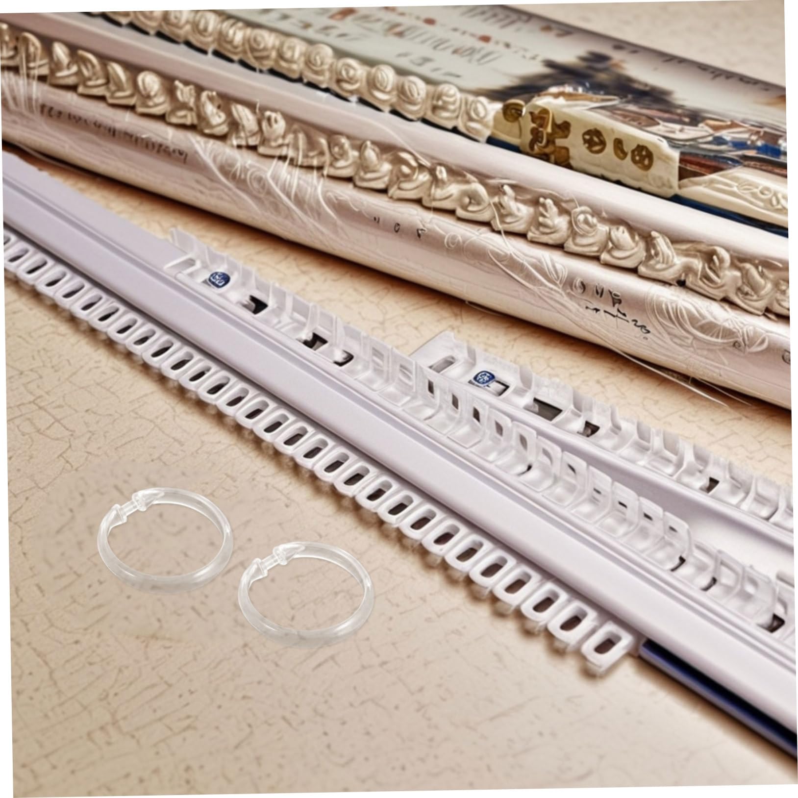 IMIKEYA Anelli per Tenda Doccia Rotondi in Plastica 50 Pezzi | Facile Installazione a Scatto, per Tende e Liner Doccia, Adatti a Bagno e Camera da Letto