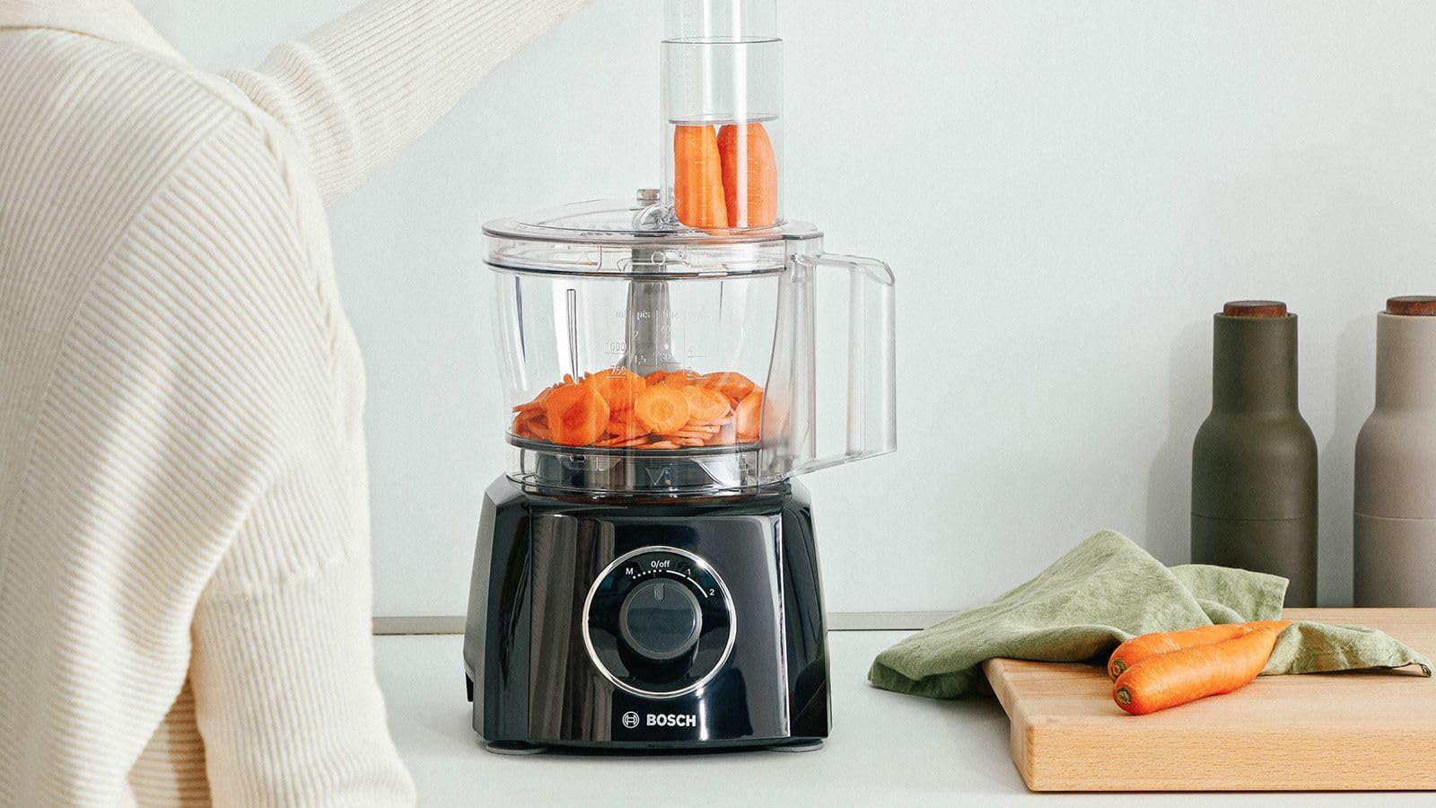 Bosch - Procesador de alimentos, MultiTalent 3, 800W, Negro, MCM3201B