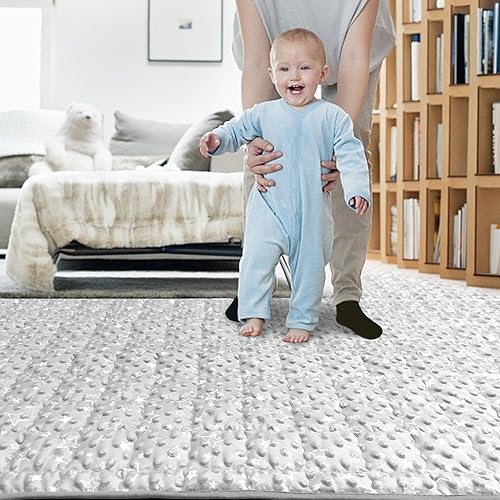Miniatura 2 de Tapetes de juego para bebés, tapete sensorial táctil para el suelo, tapete suave para el desarrollo de habilidades sensoriales y motoras, lavable a
