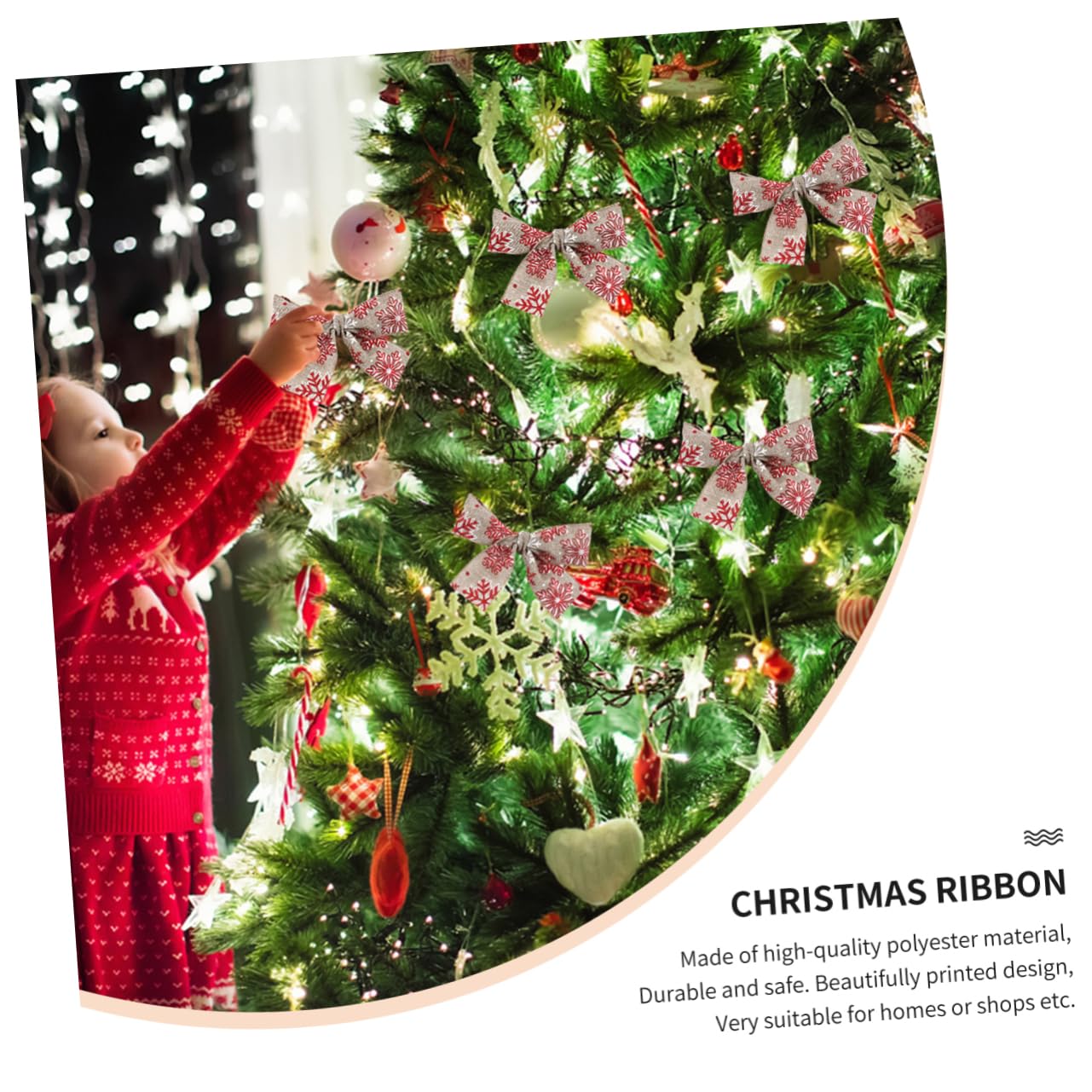 Angoily 3 Rollos Cinta Decorativa Navideña con Diseño de de Metros para Envolver Regalos Manualidades y Decoración de Árbol de Navidad