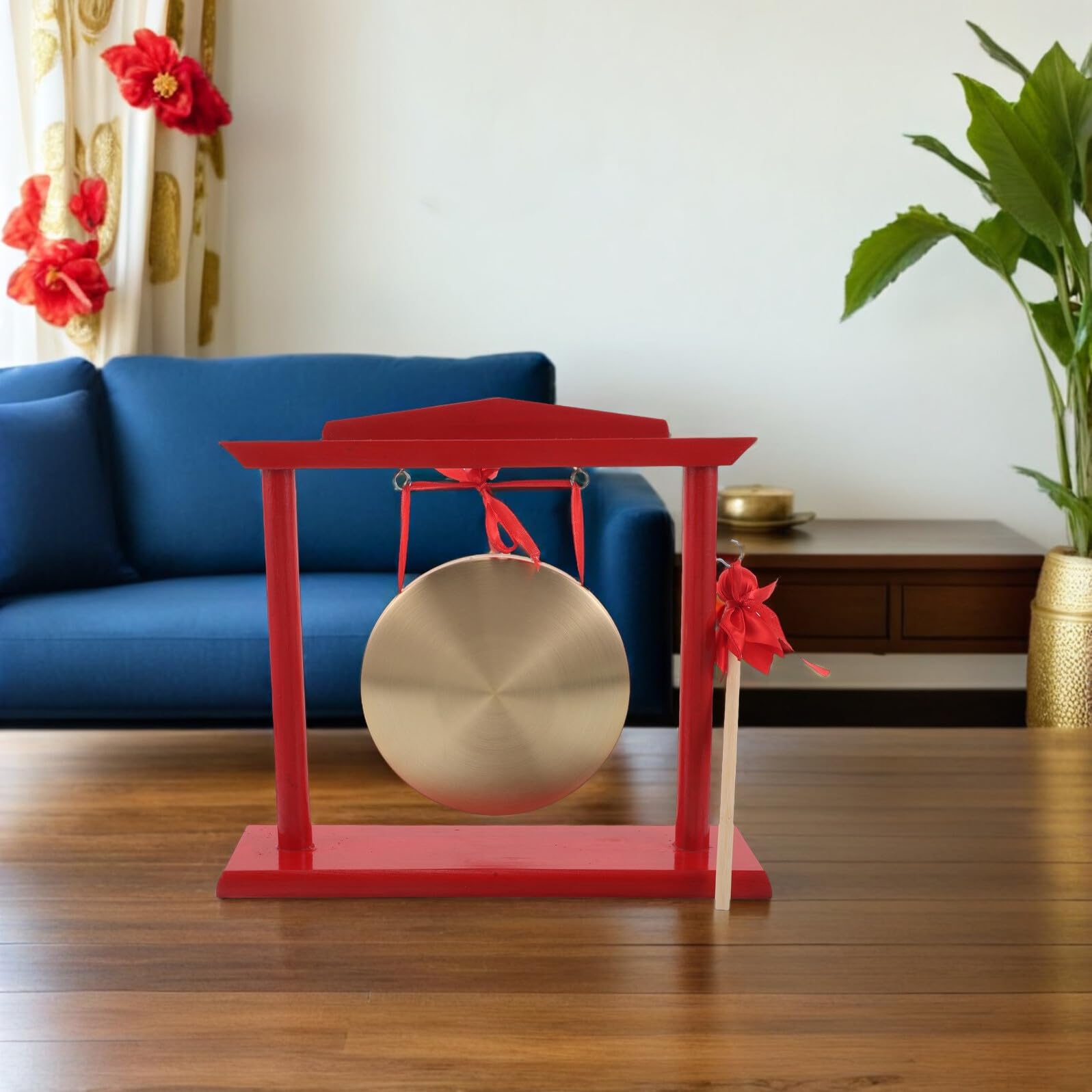 Gong en Bois D’ouverture avec Maillet et Support de Sol