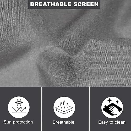 Miniatura 5 de PayLessHere 3-Panel Folding Privacy Screen, 6 Ft Portable Room Divider for Separating Spaces,102" W x 70" H Freestanding Partition Room Panel,Grey