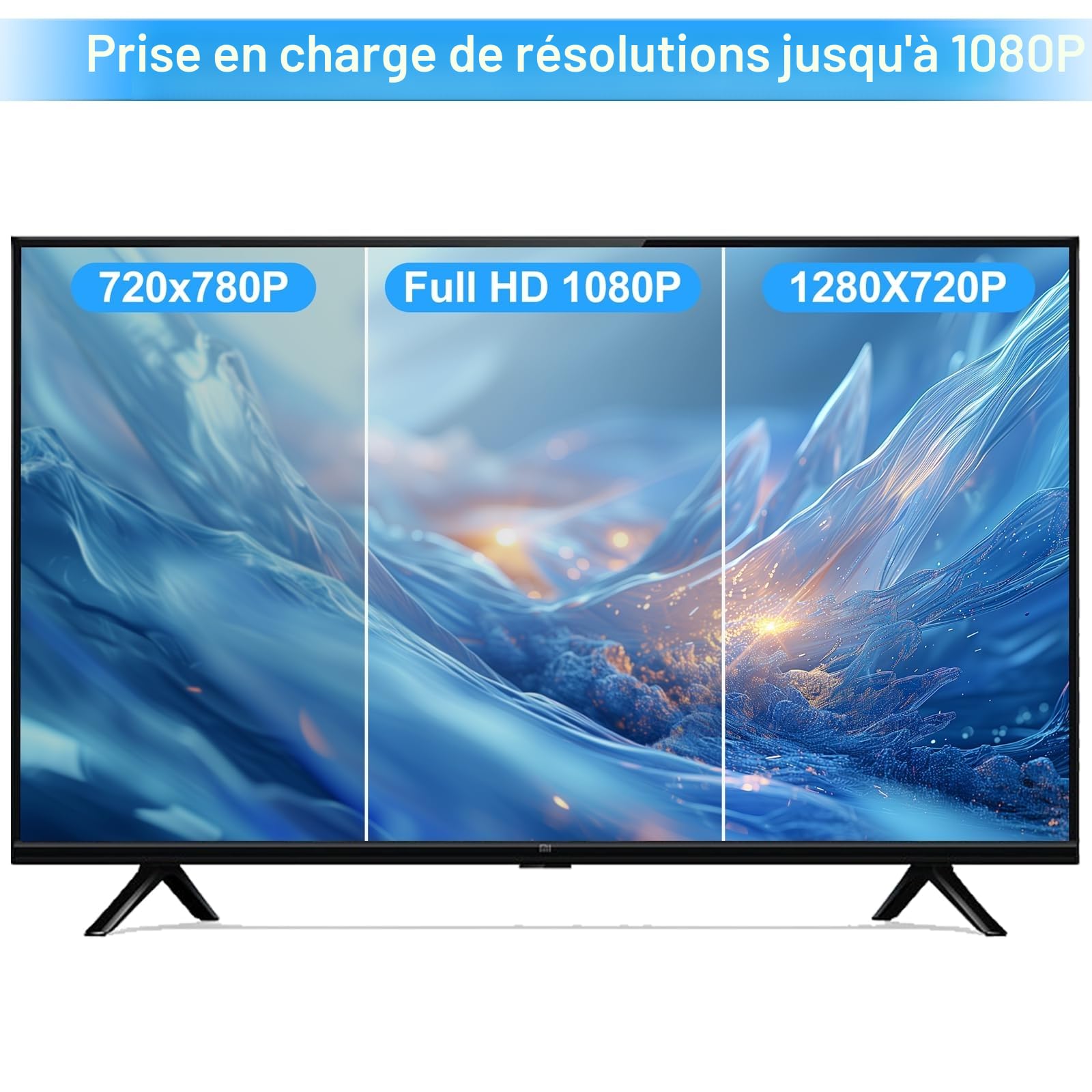 Thsucords Câble DVI vers VGA de 1M, Adaptateur DVI-D vers VGA Unidirectionnel Mâle vers Mâle, Plaqué Or Tressé 1080p Full HD pour HDTV, PC, ordinateur portable, moniteur, projecteur