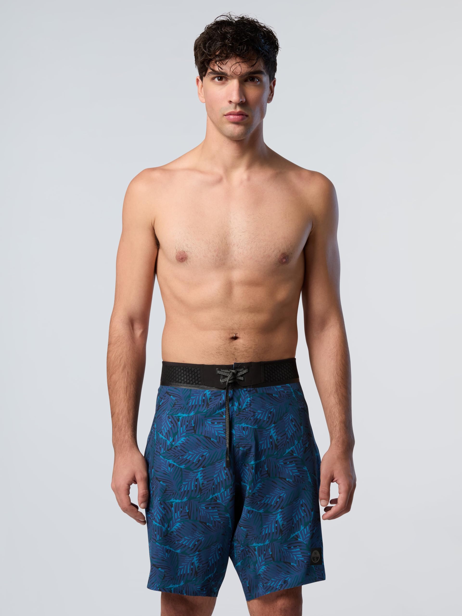 NORTH SAILS Boardshort Uomo in Poliestere Riciclato Stretch con Stampa Grafica