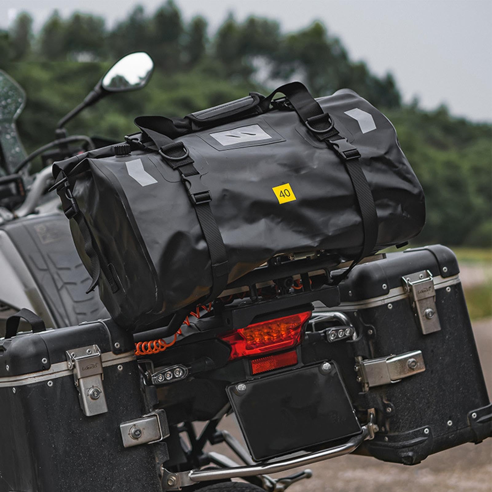 Motorrad-Gepäcktasche - Wetterfeste Hecktasche Mit Reflektor-Streifen
